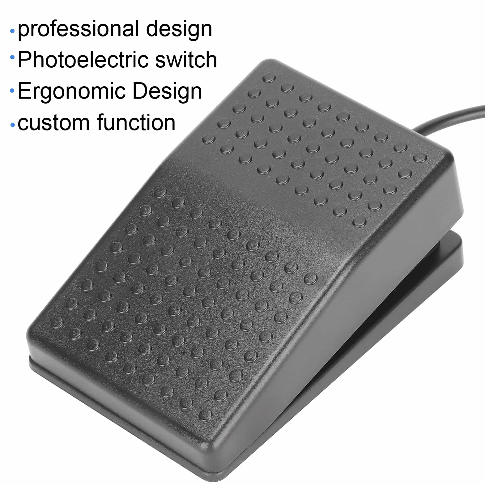 Shanrya Pedał przełącznika nożnego USB, funkcja regulacji pedału nożnego komputera wysoka czułość materiał ABS do uniwersalnych komputerów