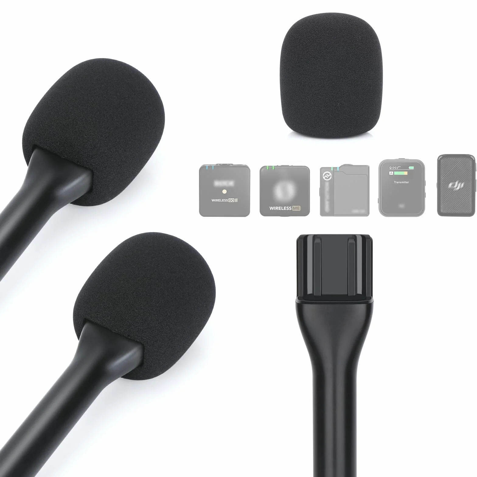 YOUSHARES 2 Szt. Bezprzewodowy Adapter Mikrofonowy Kompatybilny z DJI Mic, Mic 2, Rode Wireless GO II