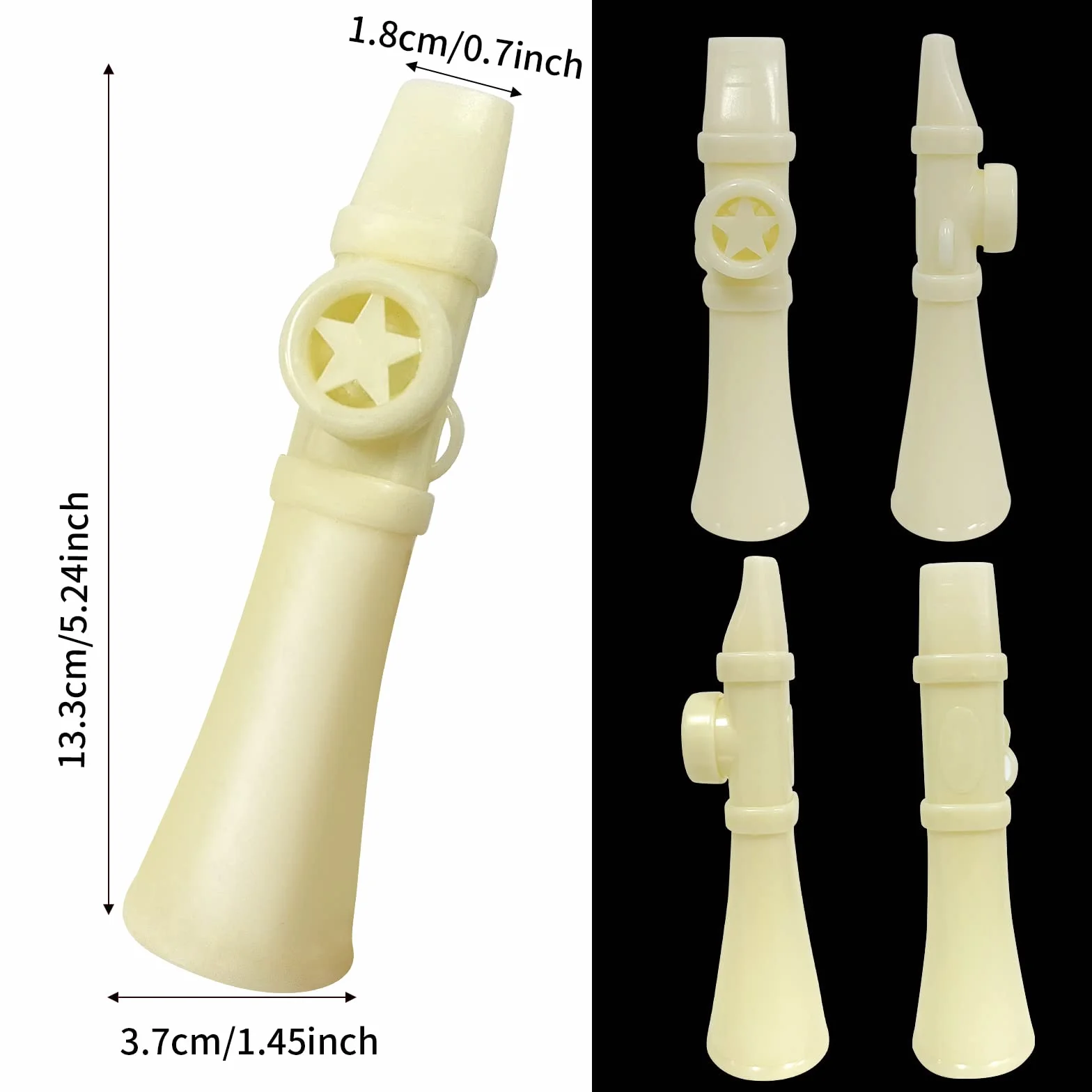 Kazoos Kazoo dla dorosłych, nadające się do prania, kasoo wielokrotnego użytku, na gitarę, ukulele, skrzypce, fortepian, klawiaturę, łatwe do nauczenia instrumenty muzyczne dla miłośników muzyki