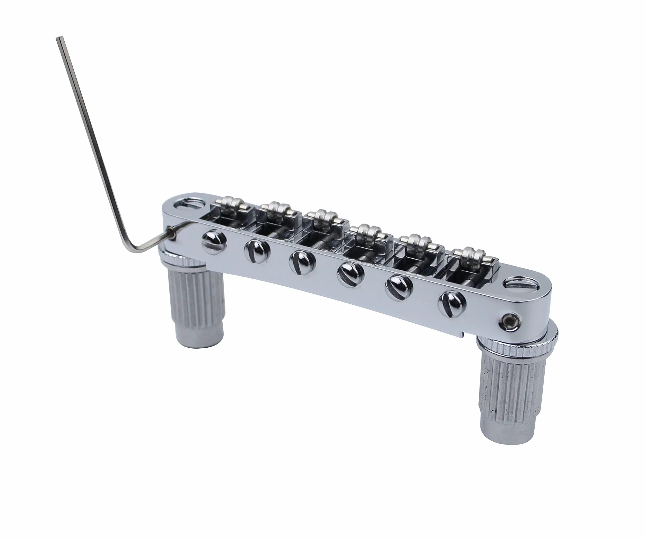 Guyker Tune-O-Matic Bridge and Stop Bar Tailpiece Combo GS001 GM005 Chrom do Gitary Elektrycznej LP SG EPI 6-strunowej