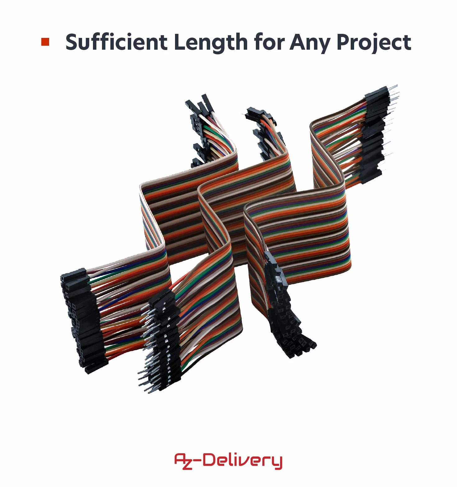 AZDelivery 3 x Jumper Wire Cable 3 x 40 STK. każdy 20 cm M2M / F2M / F2F kompatybilny z Arduino i Raspberry Pi Breadboard tym e-Book!