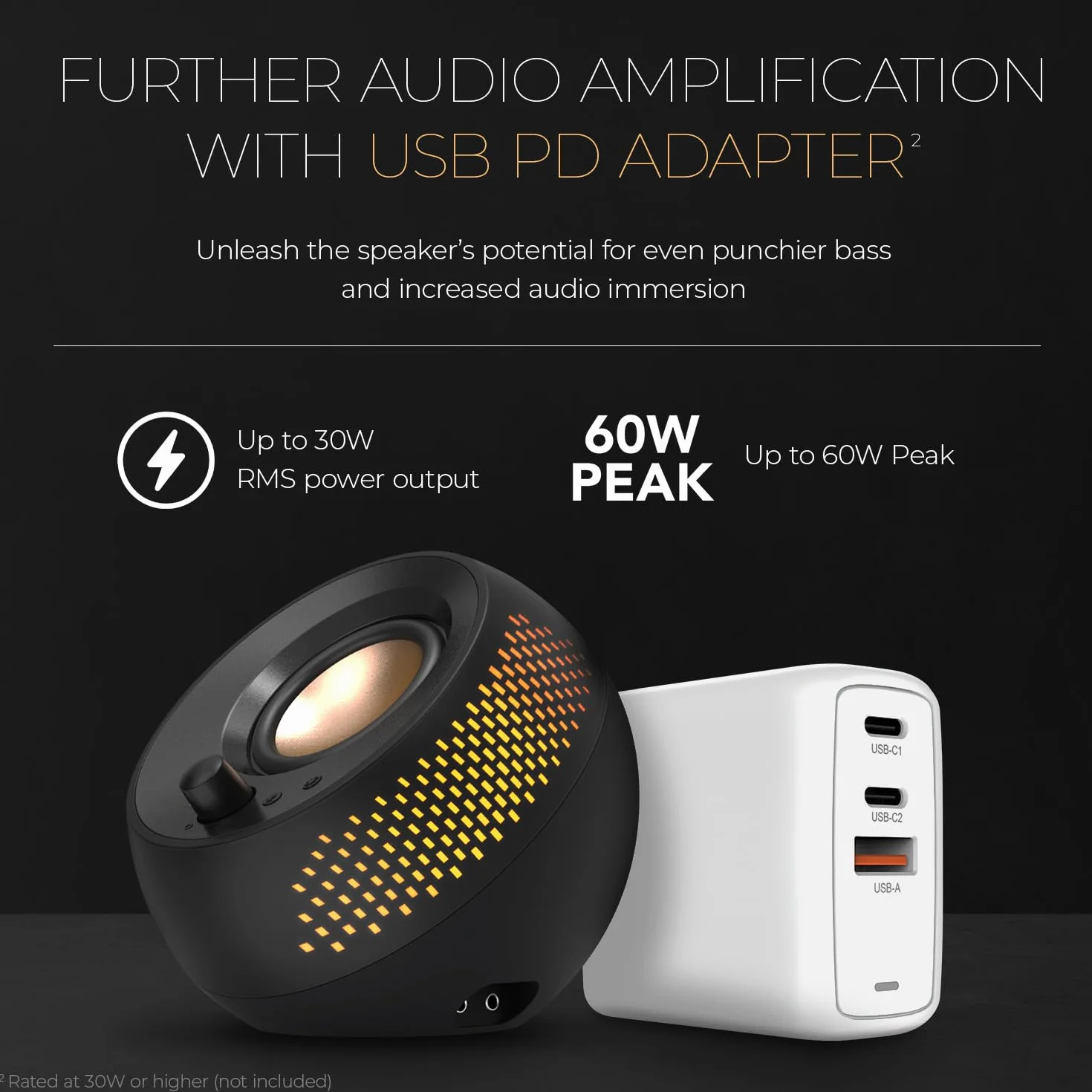 Creative Pebble X Plus – system głośników – do komputera – 2,1-kanałowy – bezprzewodowy – Bluetooth – 15 W (łącznie) – czarny (51MF0495AA000)