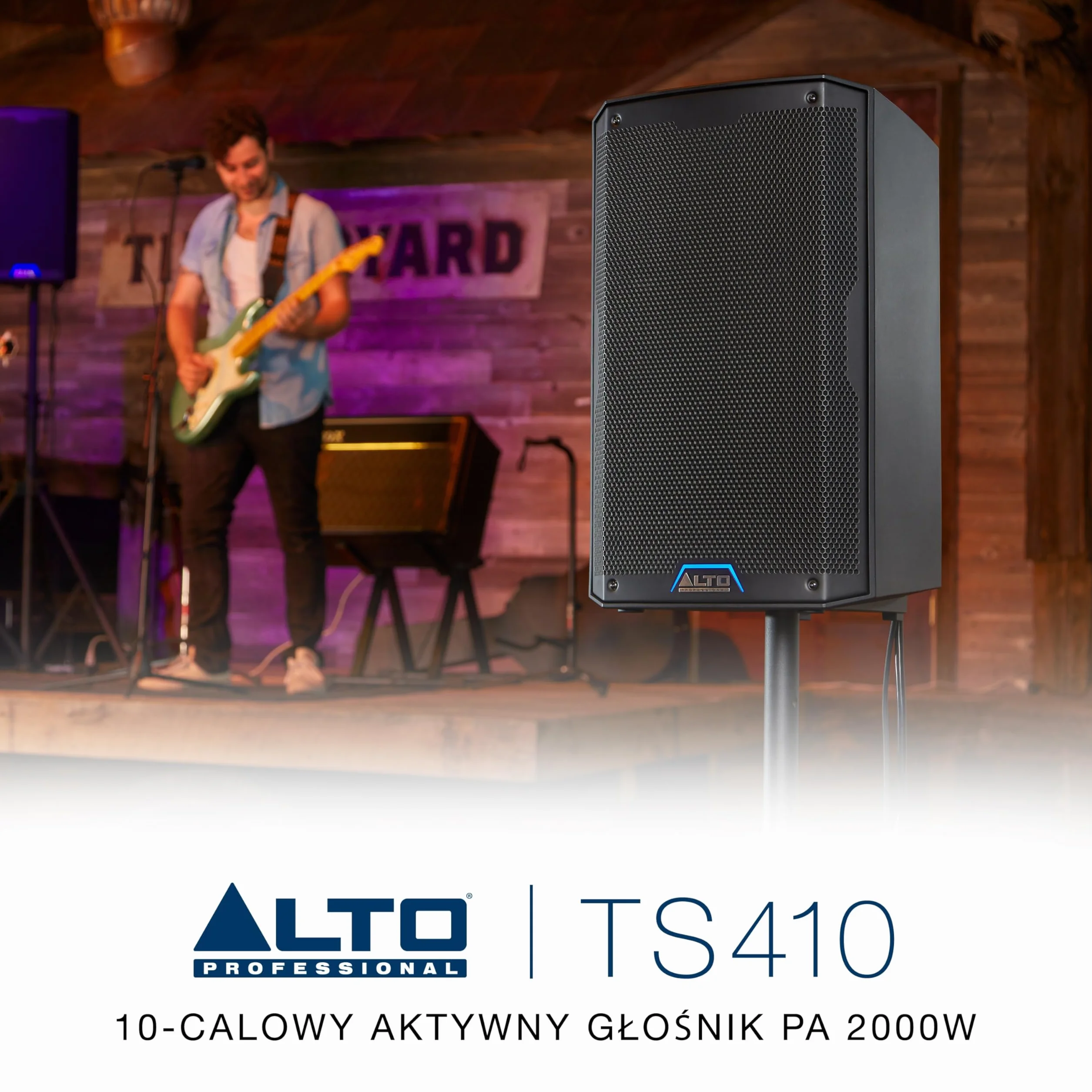 ALTO TS410 Aktywny Głośnik PA 2000W 10" z 3-Kanałowym Mikserem, Bluetooth, Bezprzewodowym Podłączaniem Głośników, DSP i Aplikacją