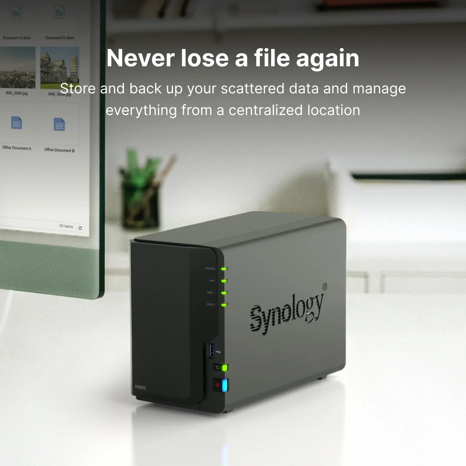 Synology 2-kieszeniowy NAS DS223 (bez dysku)
