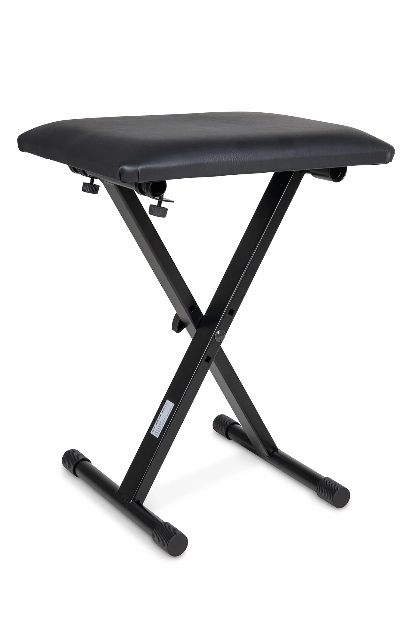 Ławka do keyboardu GEWA czarna, 3-stopniowa regulacja wysokości, siedzisko ze sztucznej skóry czarne 43x31 cm, wyściółka 3 cm
