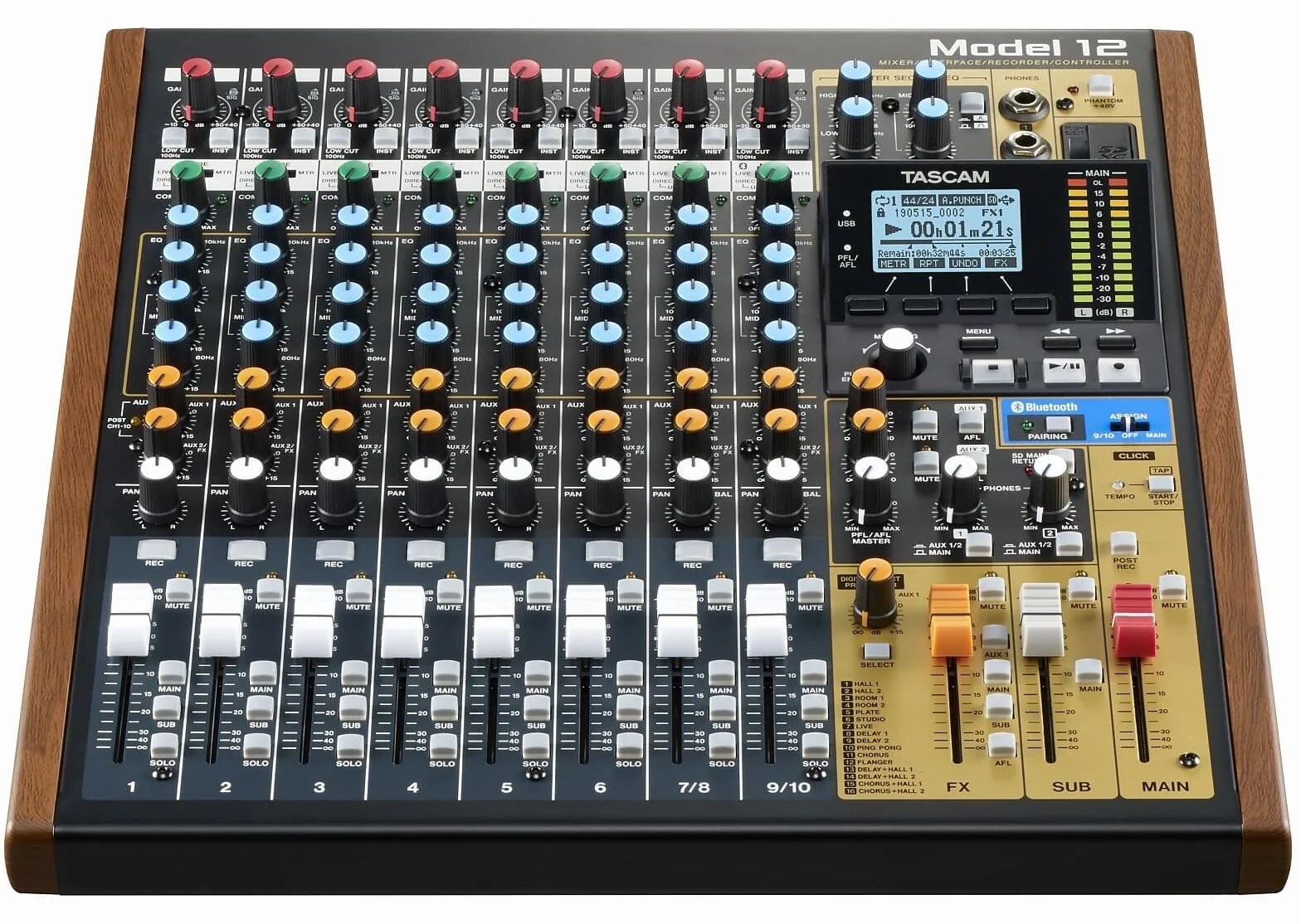 Tascam Model 12 Mikser, Wielokolorowy, 36 x 34 x 4 cm