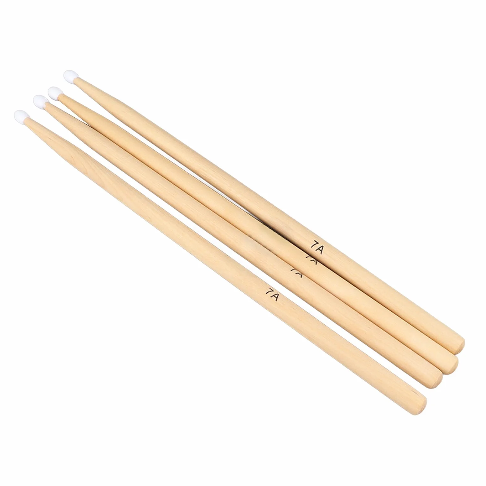 Generic Maple Wood 7A Nylonowe Pałeczki do Perkusji 2 Pary dla Perkusistów ćwiczących Nagrywanie Występów