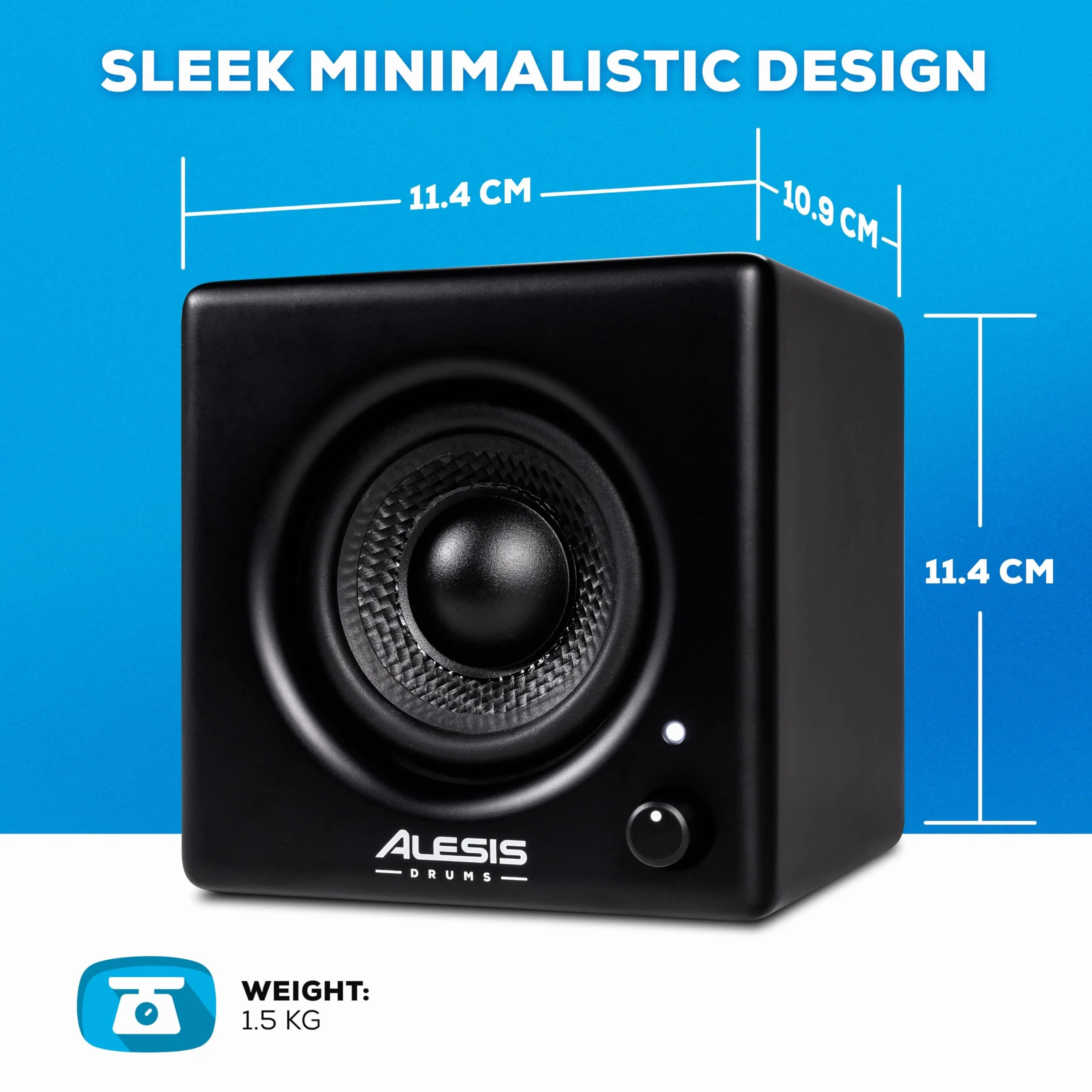 Alesis Nitro Amp 70 W - Kompaktowy Monitor Perkusyjny do Ćwiczeń i Lekcji, Montowany na Stelażu z Dołączonymi Zaciskami