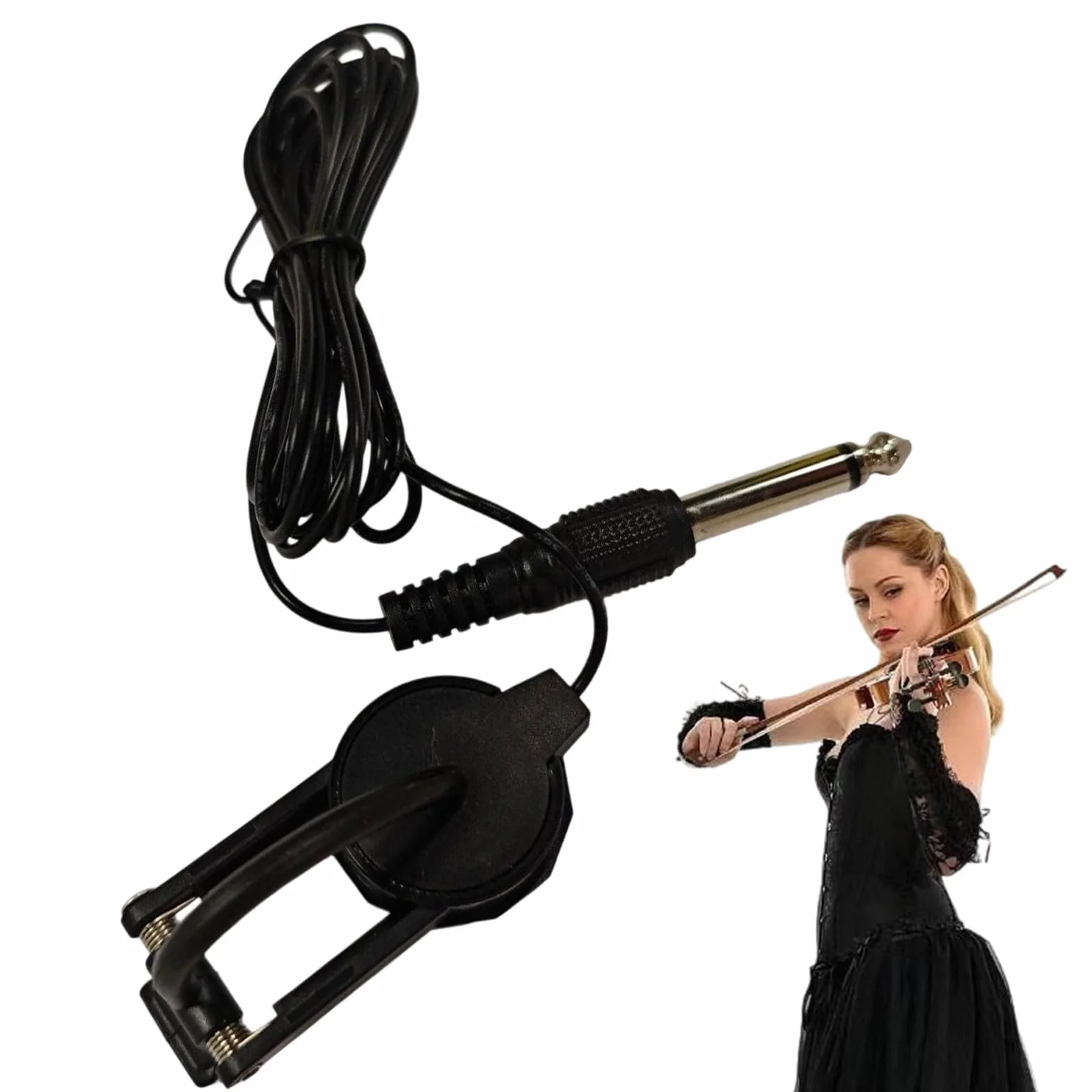 Przetwornik akustyczny - przetwornik do gitary akustycznej z klipsem - pomoc do odtwarzania audio, materiały instrumentów strunowych na koncert, skrzypce mandolinowe, ukulele