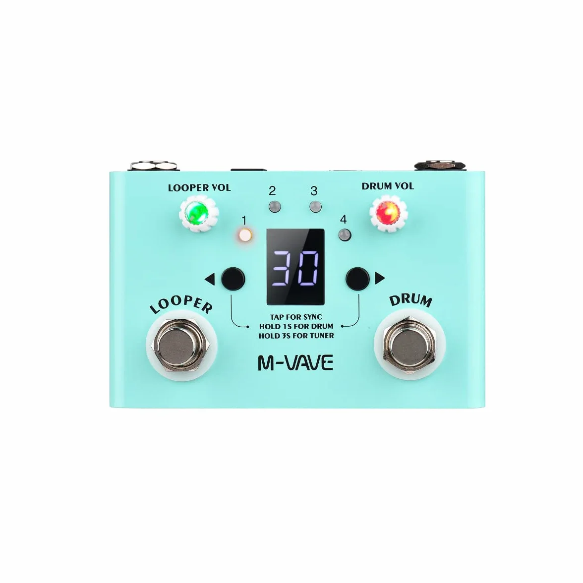 M-VAVE Lost Tempo - Drum & Looper Effect gitarowy z podwójnym przełącznikiem nożnym, edytor perkusyjny za pośrednictwem aplikacji
