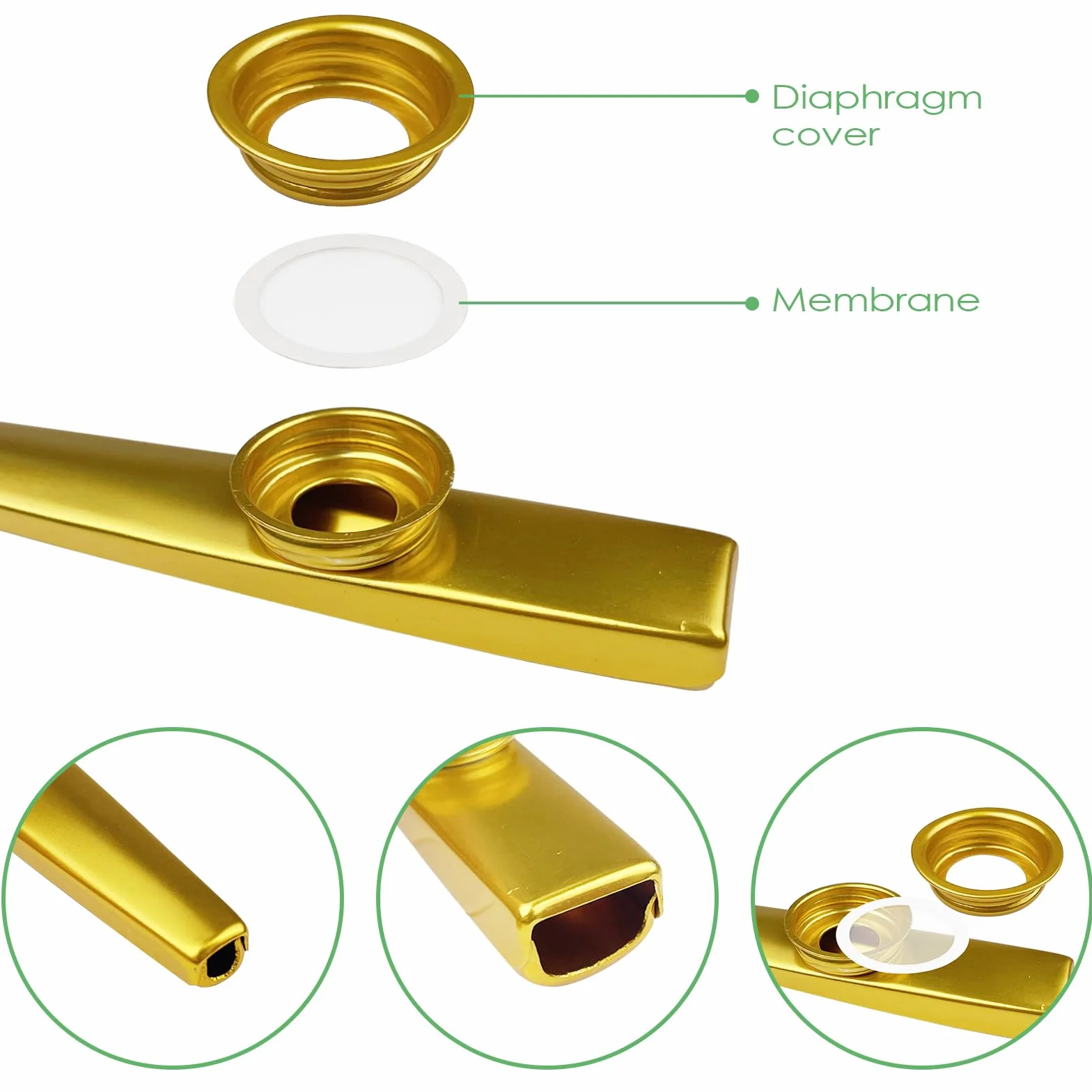 Metal Kazoo instrument perkusyjny 2 sztuk