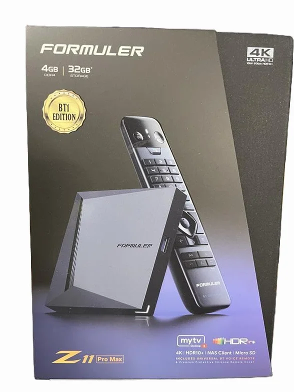 Formuler Z11 Pro Max 4K Android 11 OTT Multimedia Streamer 4GB RAM 32 GB Flash WiFi 6th, Czarny