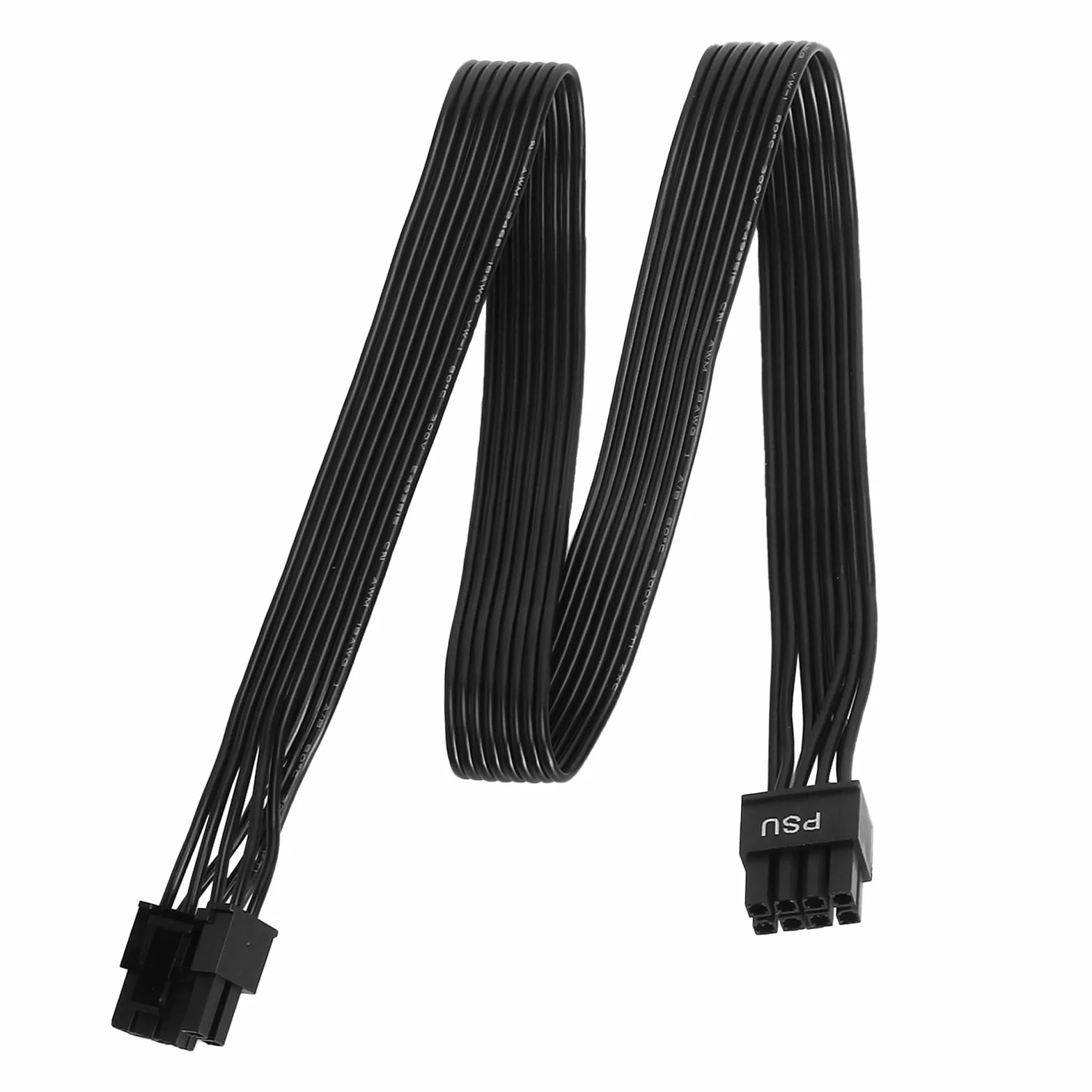 TNSLAND 8-biegunowy kabel zasilający GPU 8-biegunowy wtyk ATX na 6+2- kabel PCIe, kabel PCIE do Be Quiet,8-pinowy (6+2) zasilacz – 60 cm kabel do kart graficznych gpu 2x6 8-pinowy karta graficzna