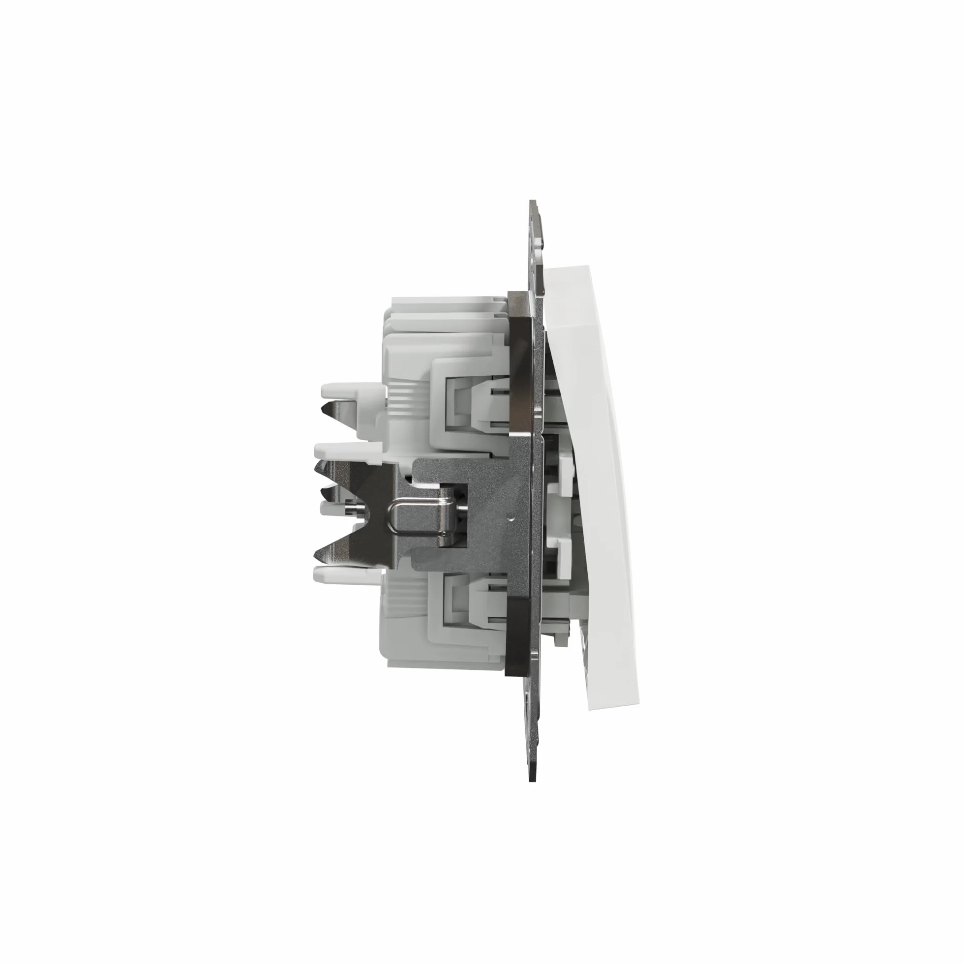 Schneider Electric Asfora EPH0370121D podwójny przełącznik podtynkowy 10 AX - 250 V, zaciski wtykowe, biały