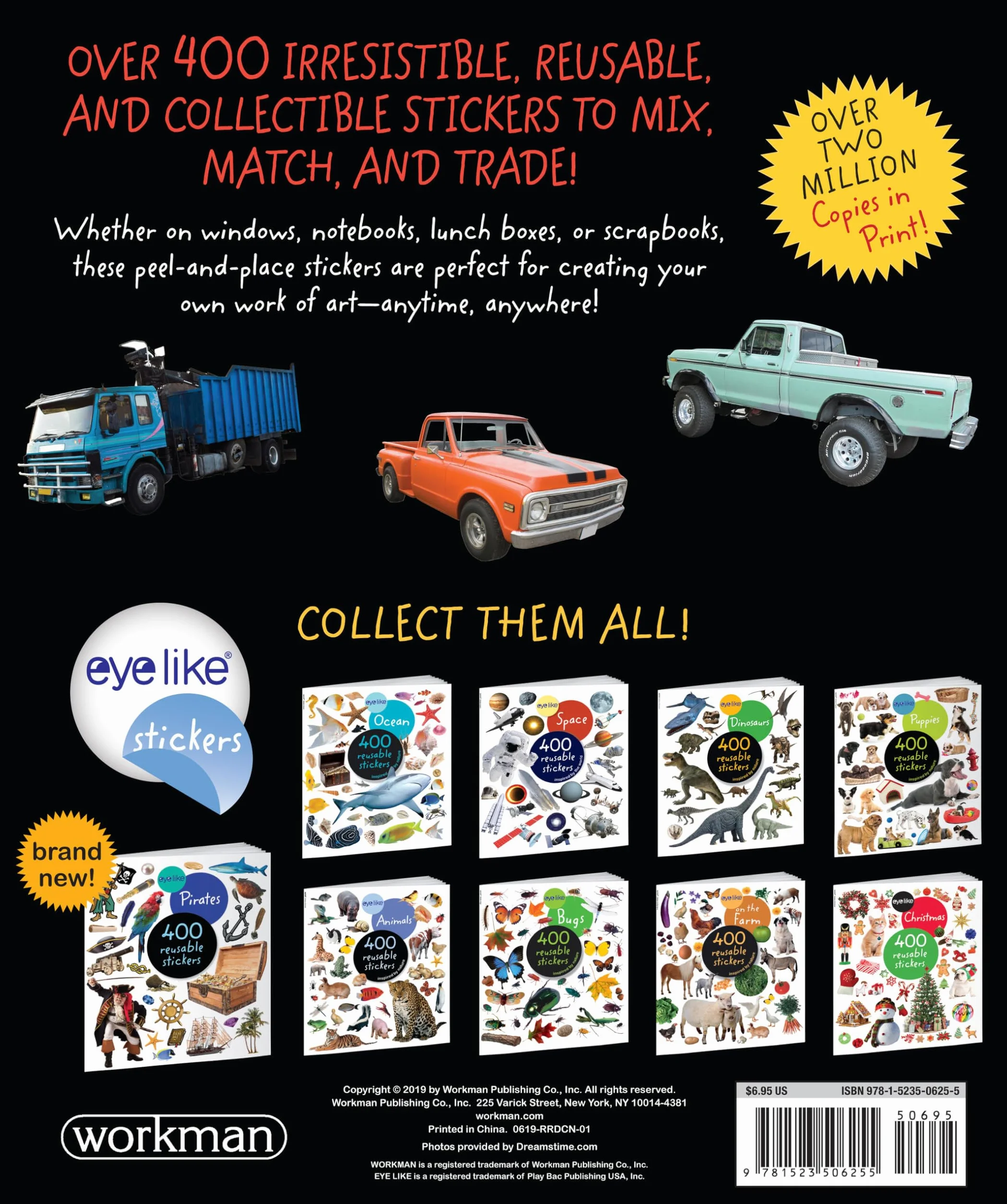 EyeLike Stickers: Trucks: 400 reusable stickers