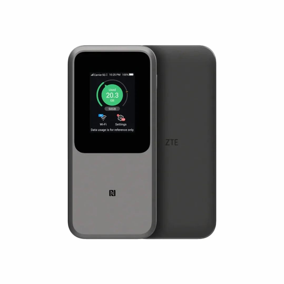 ZTE MU5120 – najpotężniejszy przenośny hotspot WiFi 5G, ogromna bateria 10000 mAh, odwrotne ładowanie 18 W, NFC, ekran dotykowy 2,4", łączy 32 urządzenia – odblokowane gniazdo SIM