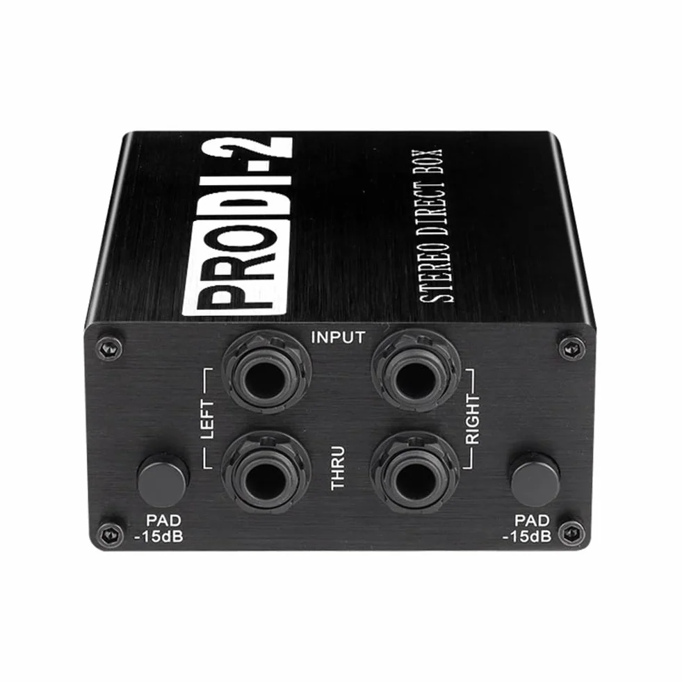 1 szt. Audio DI Box Direct Injection Box Low Noise Guitar Bass DI 2-kanałowy konwerter audio/832