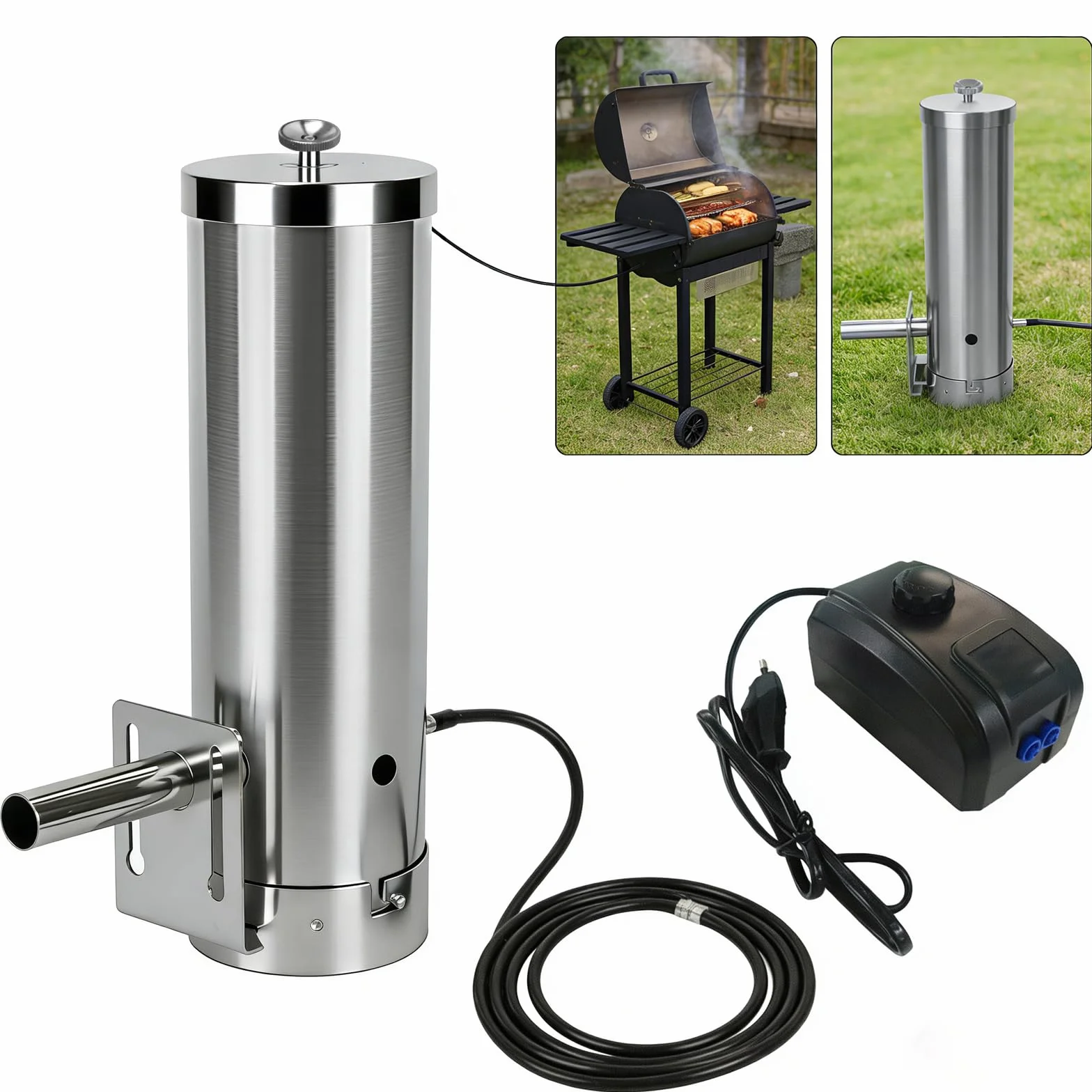 Generator zimnego dymu ze stali nierdzewnej, generator dymu do pieców wędzarniczych Smoker z pompą, generator zimnego dymu ze stali nierdzewnej do pieca wędzarniczego generator zimnego dymu Smoker