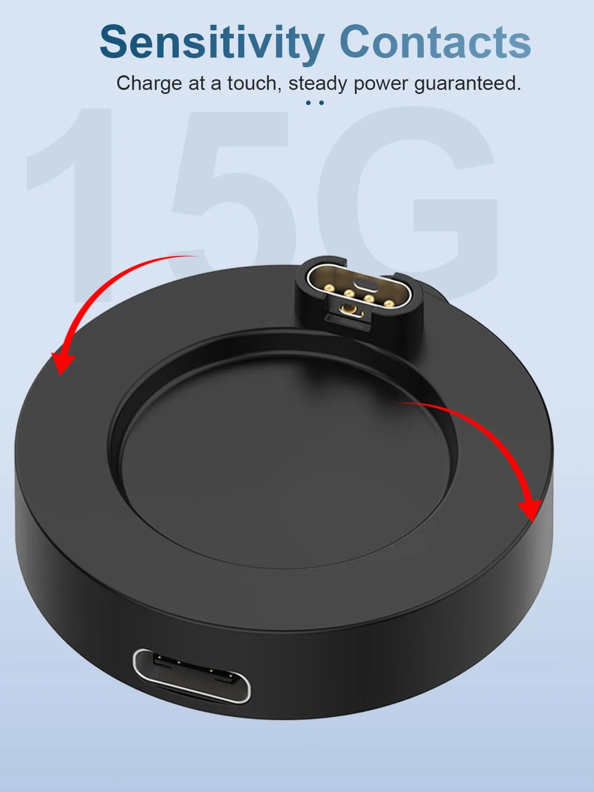Magnetyczna podstawa ładująca do Garmin Venu X1/ Garmin Forerunner 570/Garmin Forerunner 970 (łącznie z 1 kablem do ładowania), stabilny adapter do ładowania yystao typu C