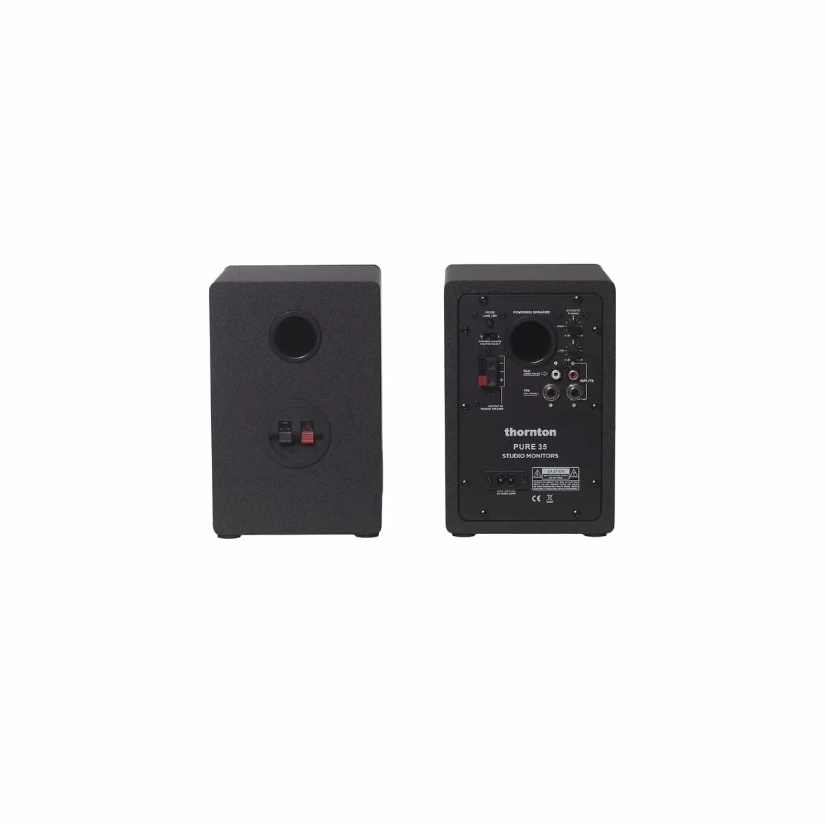 Thornton Pure 35 aktywnych monitorów studyjnych para 50 W klasa D symetryczne niezrównoważone wejścia BT