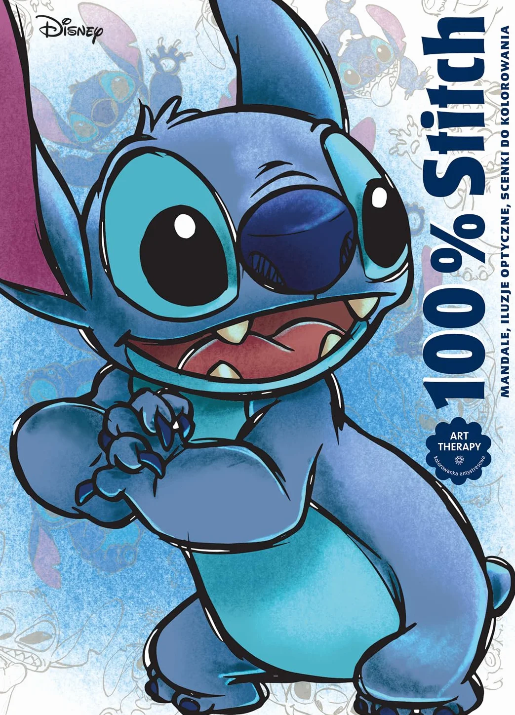 100% Stitch. Mandale, iluzje optyczne, scenki do kolorowania. Art therapy. Disney