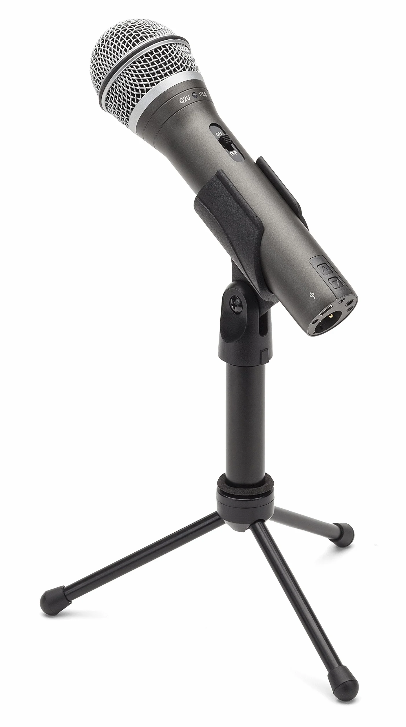 Samson Q2U USB/XLR Dynamiczny mikrofon podcastowy pakiet nagrywania szary