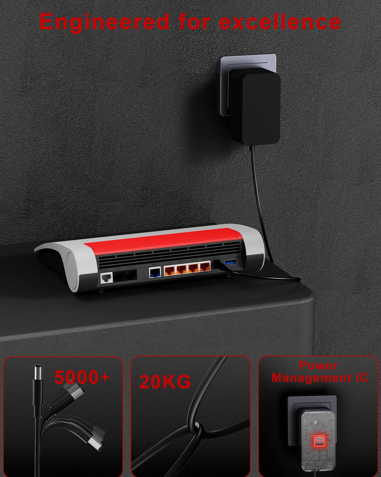 12 V, 3A, 2 A, 1 A, zasilacz do taśm LED, routera, ekran LCD TFT, radio, pilot do telewizora TV, transformatory 36 W AC DC Zasilacz sieciowy ładowarka DC 5,5 mm 1,5 m