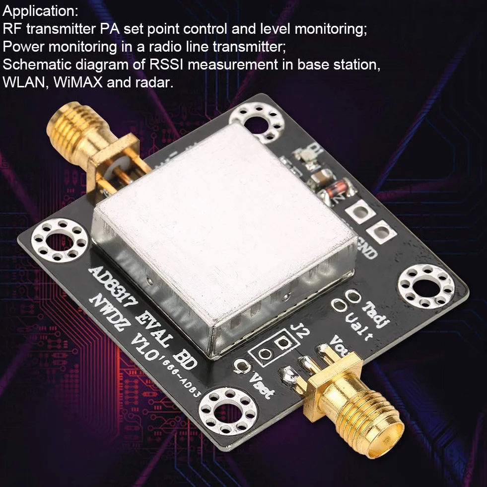 Ad8317 1M-10Ghz 60Db Rf Power, Ad8317 Meter Logarytmiczny Kontroler Detektora do Wzmacniacza