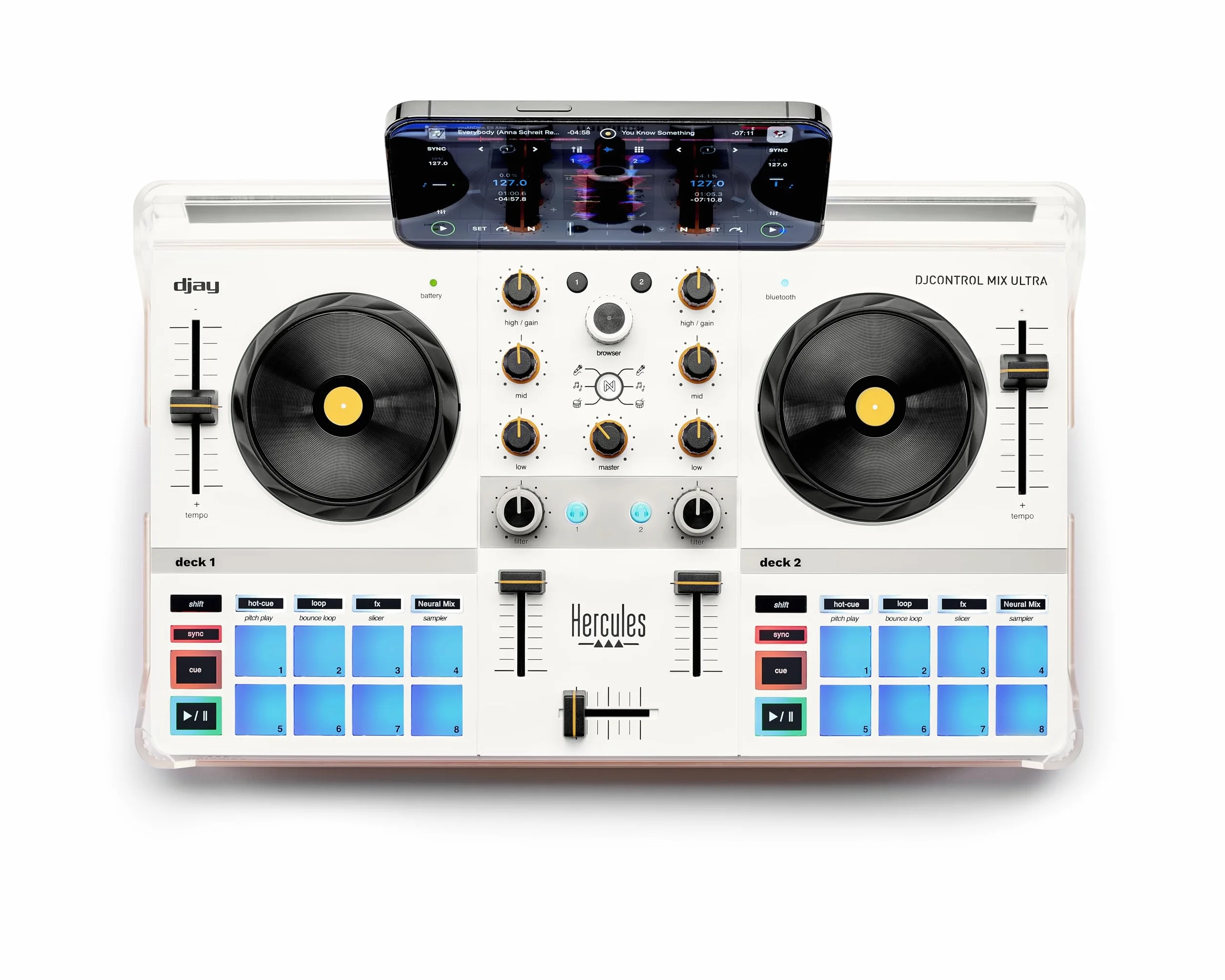 Hercules DJControl Mix Ultra — Przenośny Kontroler DJ do Smartfonów (iOS/Android)