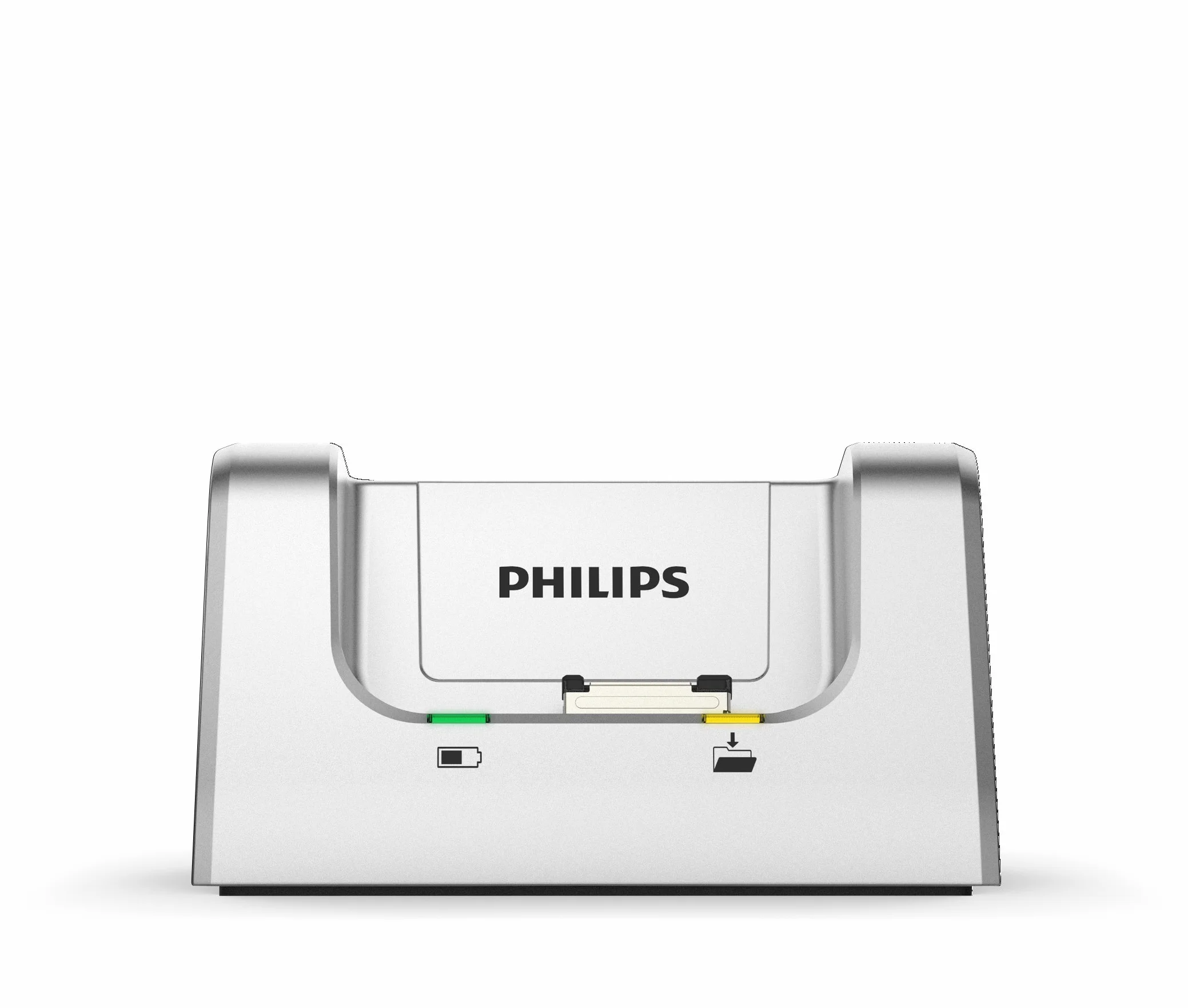 Philips ACC8120 stacja dokująca do dyktafonów cyfrowych Philips serii DPM8xxx, DPM7xxx, DPM6xxx, srebrna