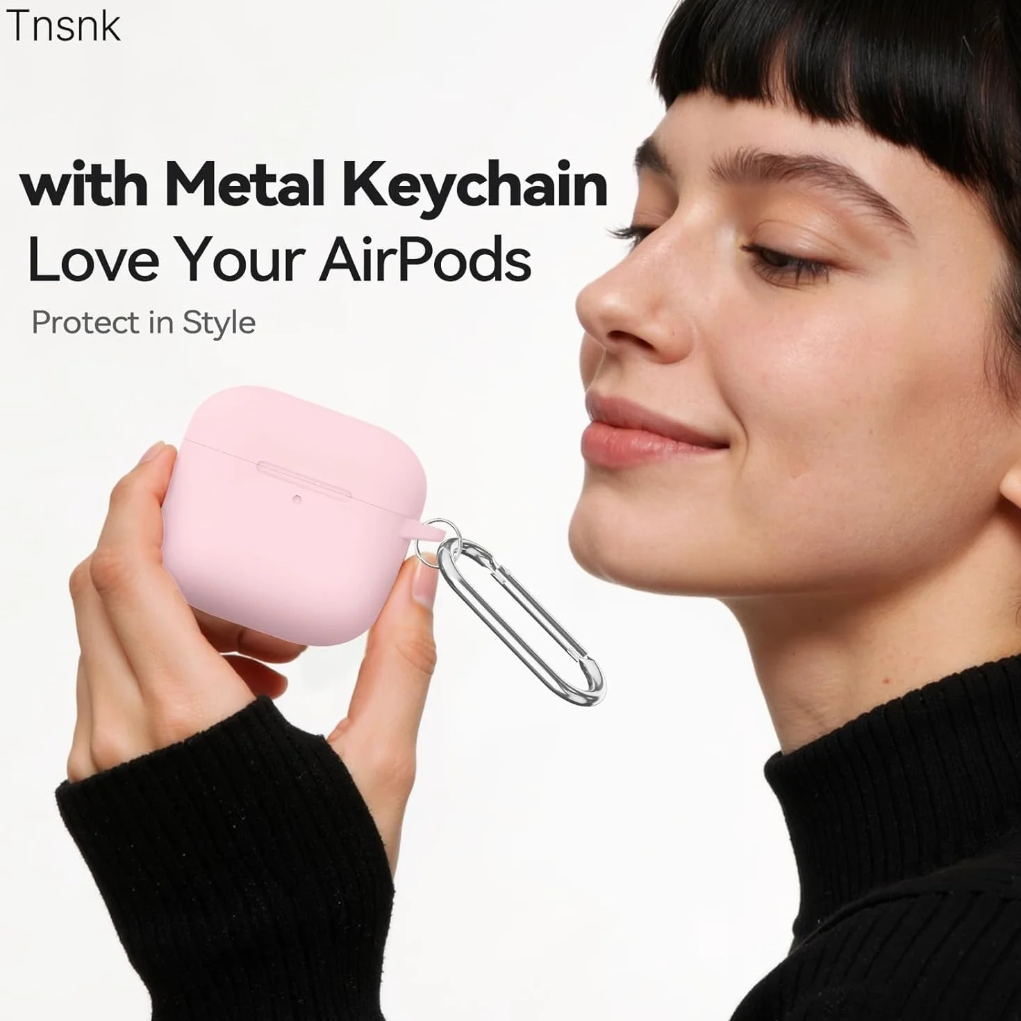 Etui do AirPods 4, różowe, z zestawem do czyszczenia 3 w 1 i brelokiem, miękki silikon 360°, pełna ochrona, etui na iPoda 4, urocze, kompatybilne z Apple Airpods 4. generacji 2024, dla kobiet