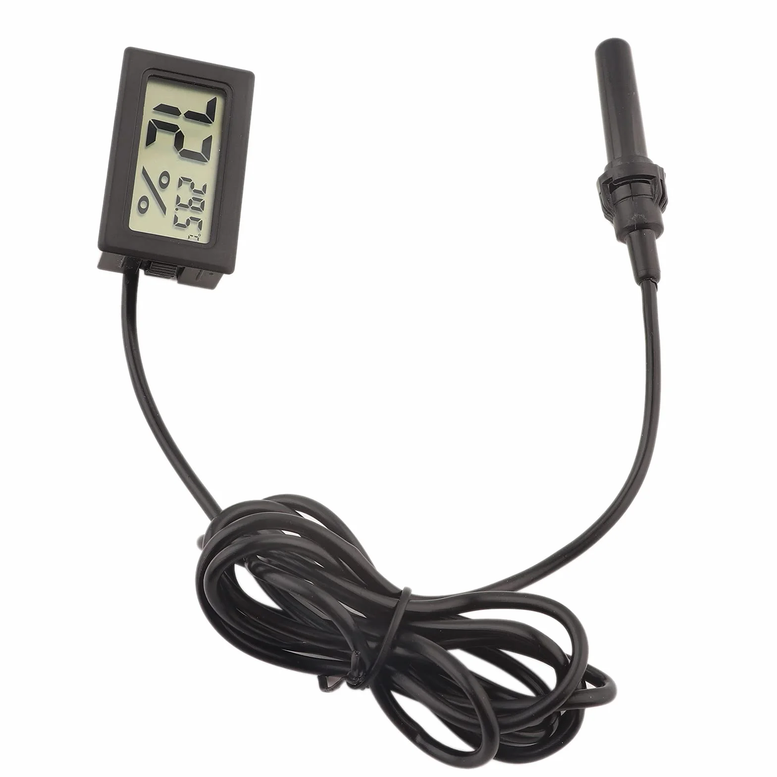 Termometr Higrometr Cyfrowy, praktyczny miernik temperatury i wilgotności Higrometr LCD Termometr do skrzypiec i gitary Ukulele Case Pielęgnacja instrumentów (czarny), akcesoria do gry