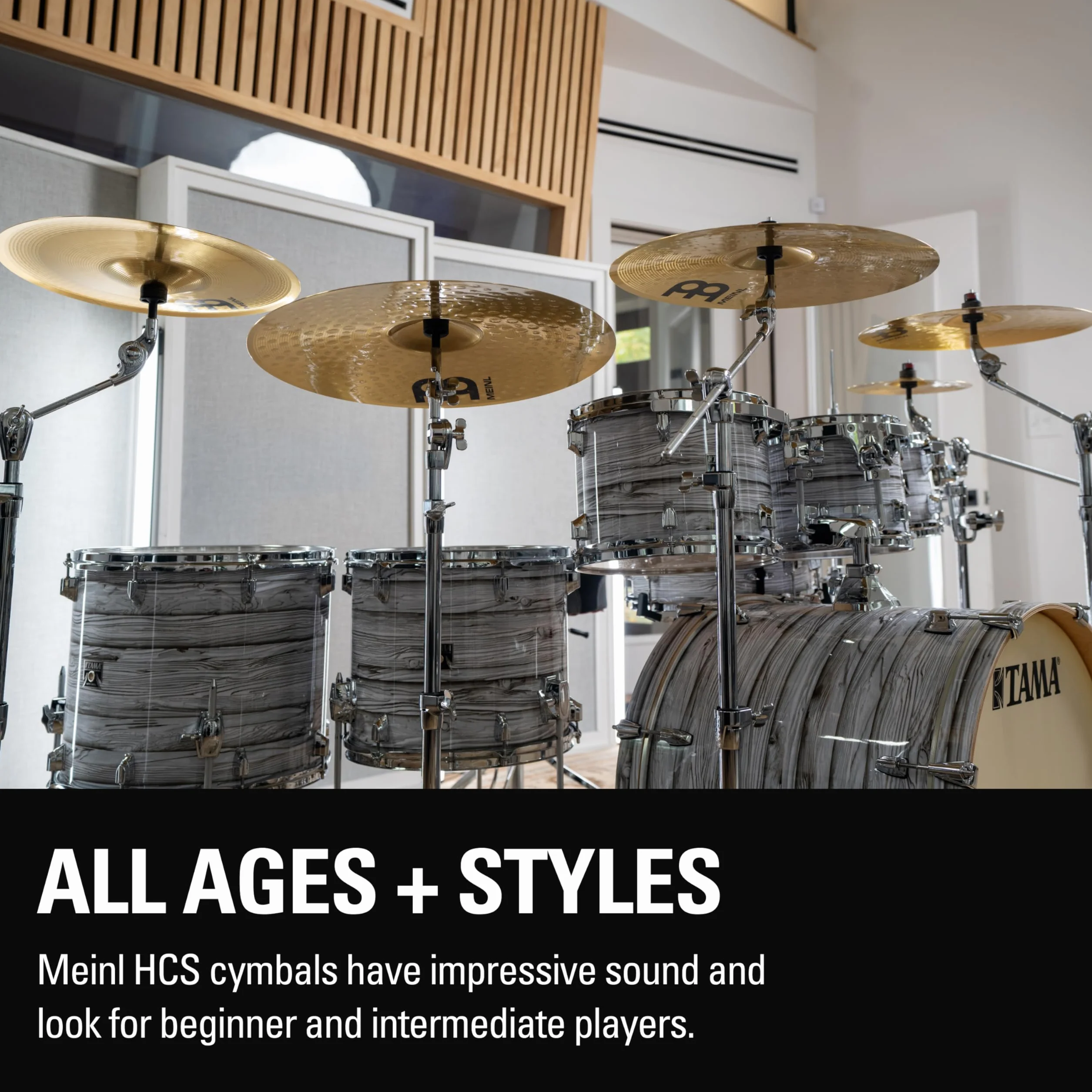 Meinl Cymbals HCS Talerz na śmieci 30,48 cm tradycyjny mosiądz do zestawu perkusyjnego