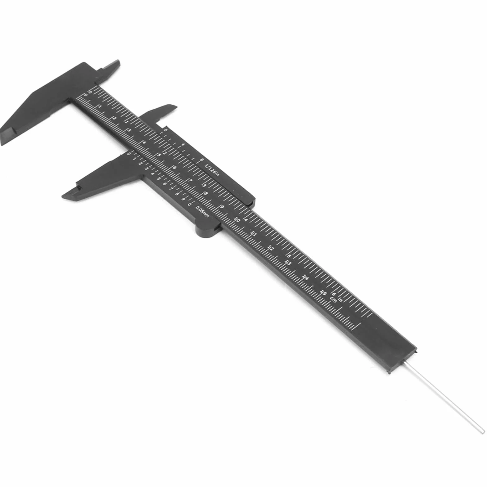 Suwmiarka z Noniuszem 150 Mm Mini Narzędzie Pomiarowe z podwójną skalą Suwmiarka Plastikowa 0,05 Mm Linijka Przesuwna (-GS17565-01)