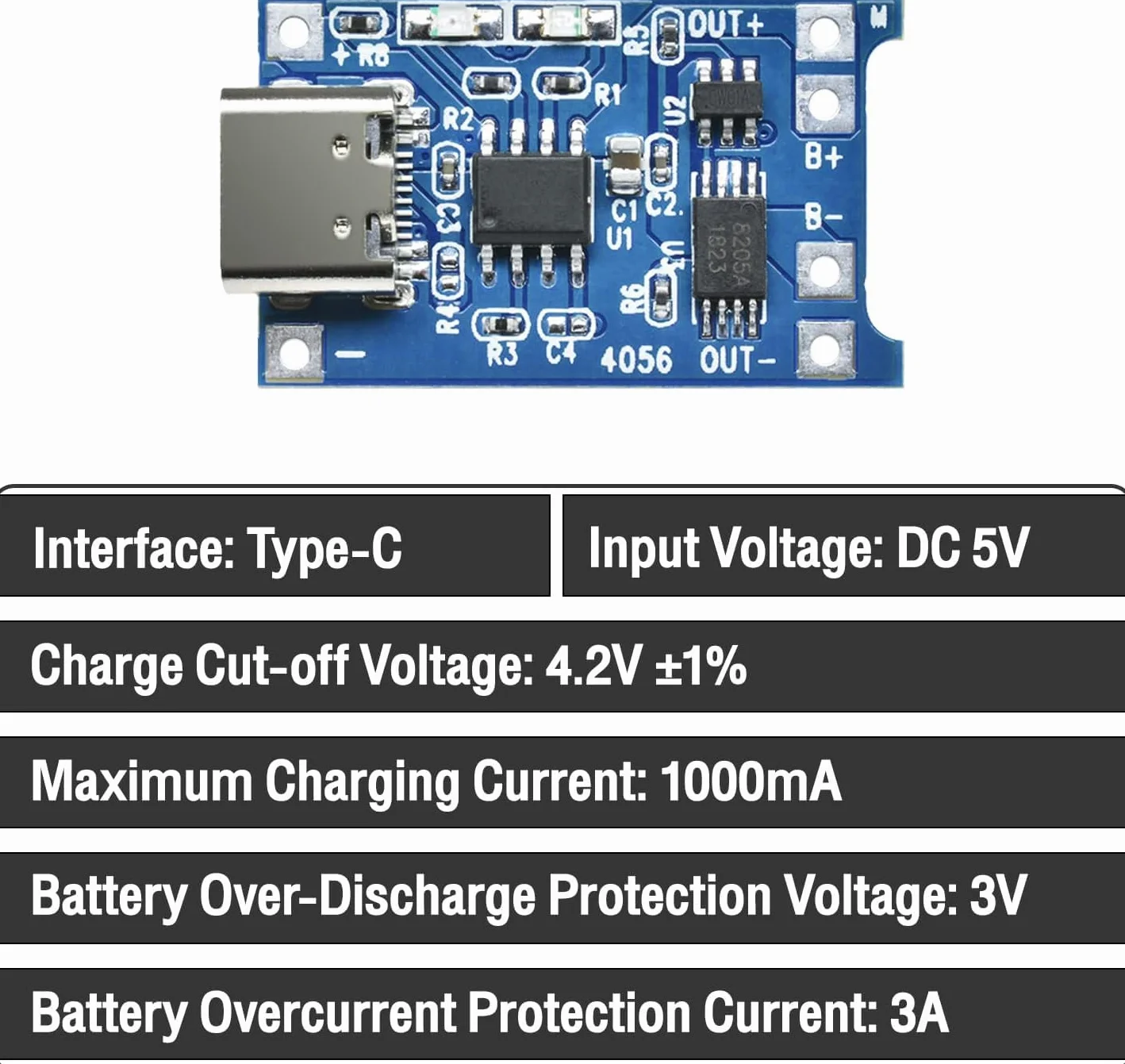 GTIWUNG 15 szt. Moduł ładowarki akumulatora litowego Type-C USB 5V 1A 18650 Li-ion płytka ładująca z podwójną funkcją ochrony + 10 szt. uchwyt na baterię 18650 z przewodami - zestaw