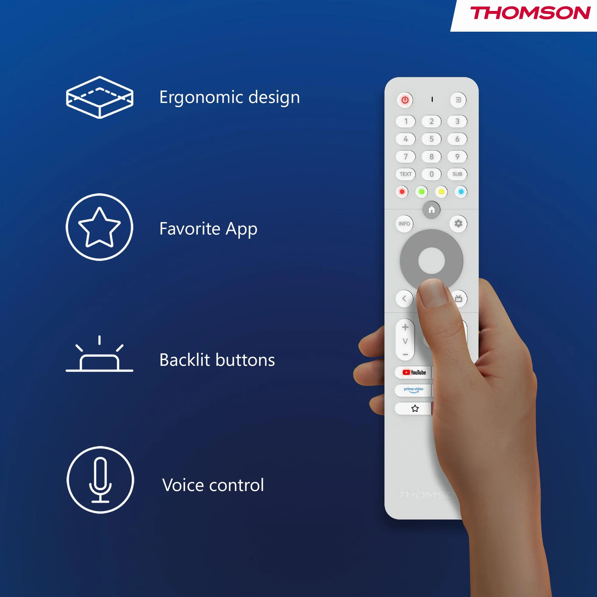 THOMSON 43 calowy (109 cm) 4K Ultra HD Biały Smart Android TV, Google Assistant, Wi-Fi, Dolby Digital, Bluetooth, Triple-Tuner (Kabel/Satelita/Antena), HDMI, CI+, A+ Płyta – 43UA5S13W