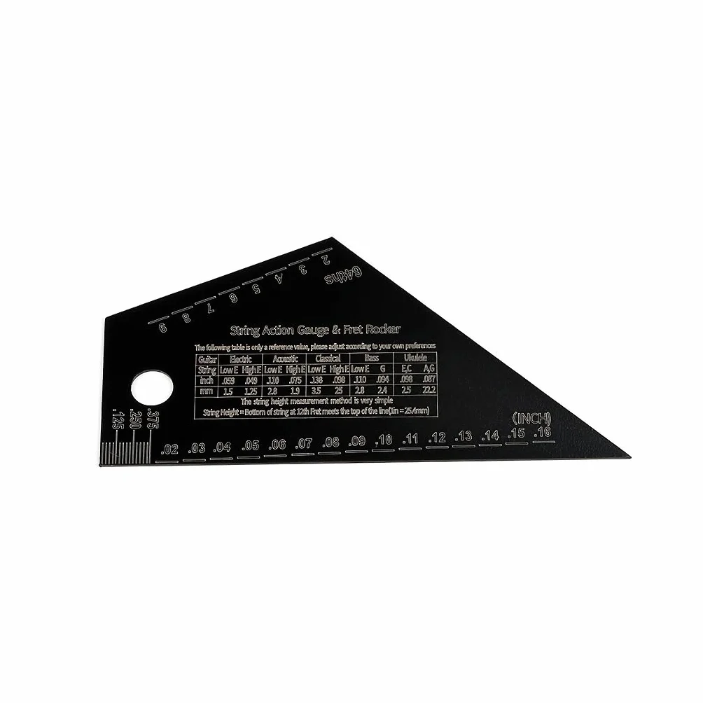 Alnicov Guitar String Action Gauge String Height Ruler Fret Rocker Leveling Guide Narzędzia lutnicze do gitary basowej
