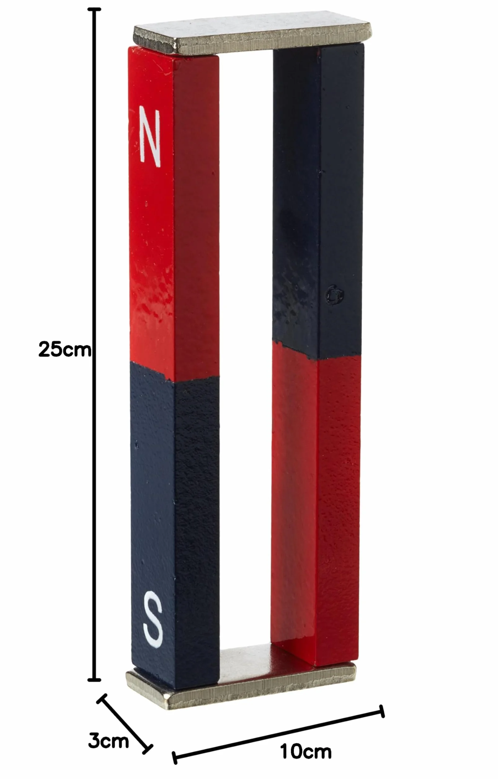 2 edukacyjny magnes Alnico do nauki, edukacji, eksperymentów, studentów i nauczycieli - identyfikacja północy i południa - 11 mm x 6 mm x 75 mm