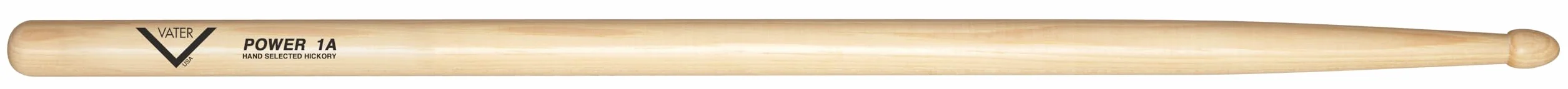 Vater Pałki perkusyjne VHP1AW = Power 1A American Hickory Series - końcówka z drewna żołędziowego