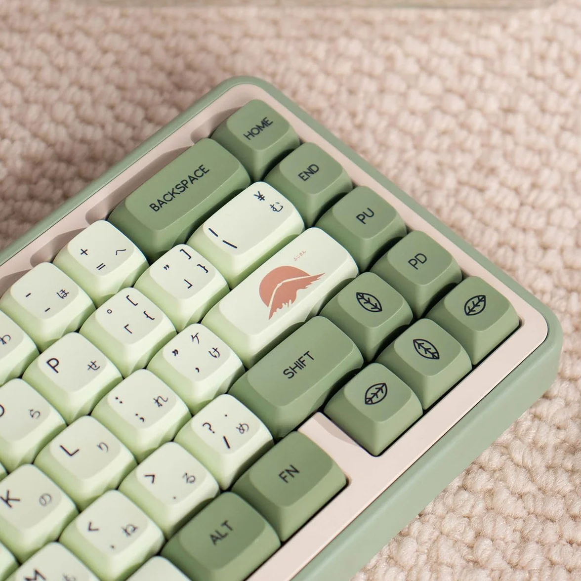 PBT japońskie nasadki klawiszy Dye Sub XDA profil Matcha zestaw nasadek klawiszy pasuje do 60% 65% 95% klawiatury mechanicznej Cherry Mx Switches