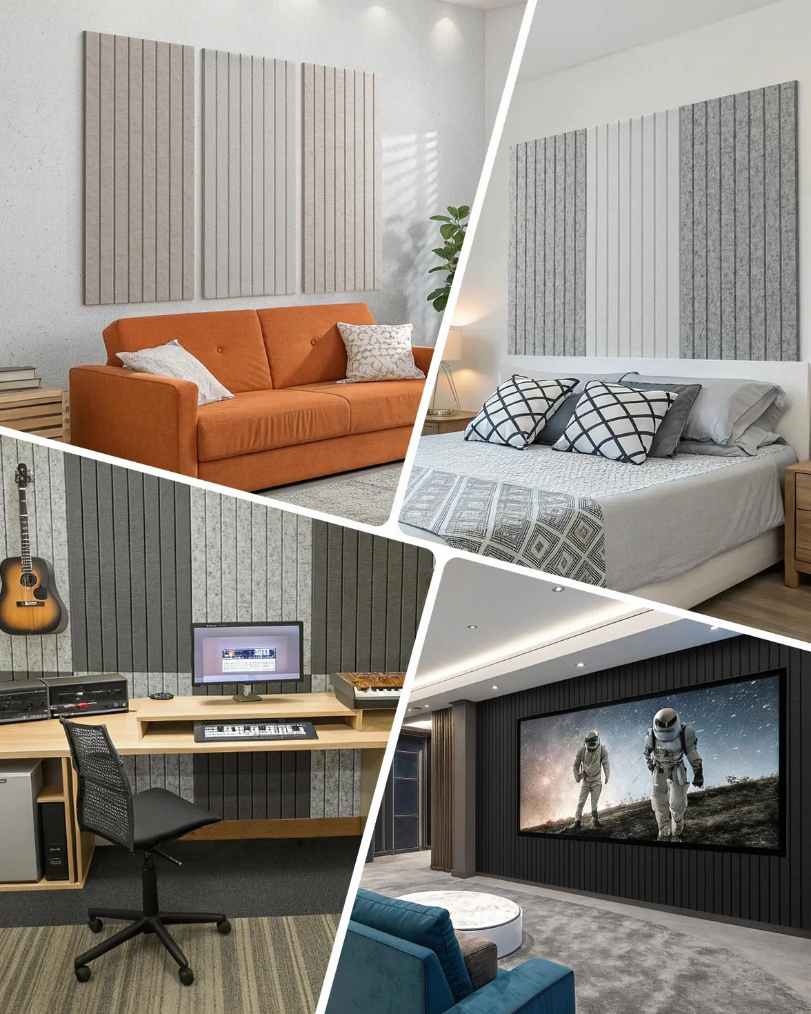 Soundsbay Samoprzylepne płyty akustyczne 12 sztuk 30x30x0,9 cm izolacja akustyczna