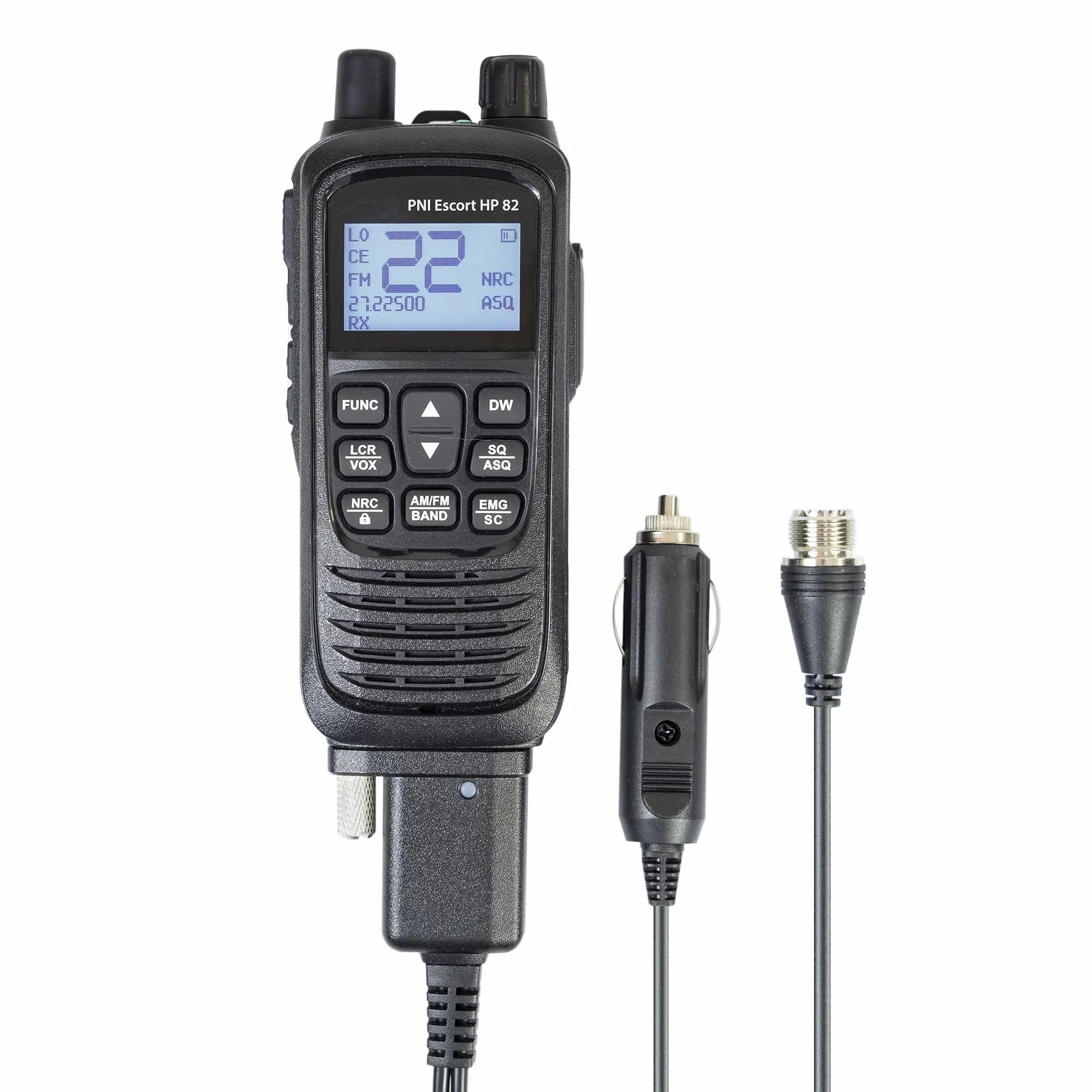 Radiostacja przenośna CB PNI Escort HP 82, multi standard, 4W, 12V, AM-FM, NRC, Dual Watch, Roger Beep, regulowany ASQ SQ, VOX