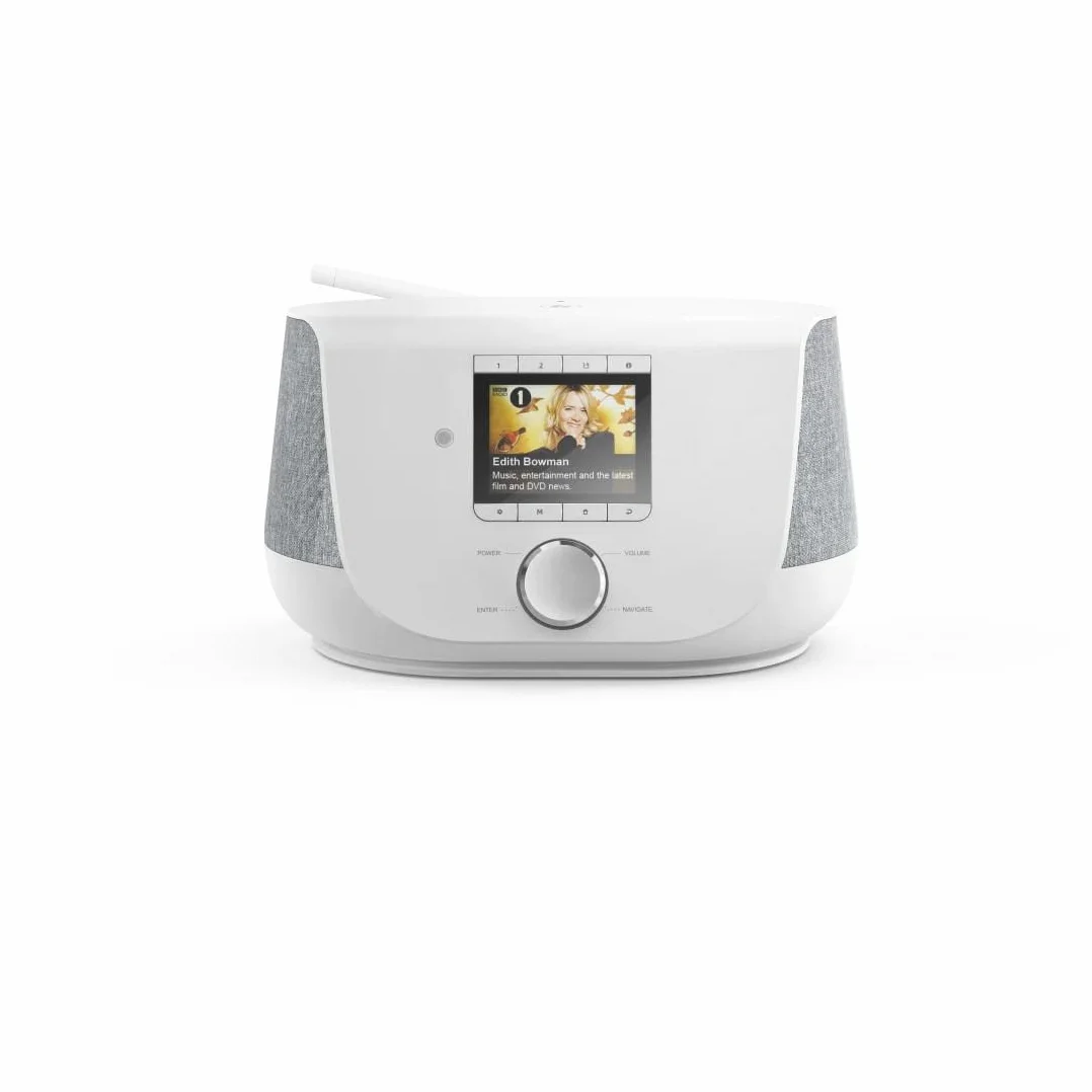 Hama Radio Cyfrowe DIR3300SBT FM/DAB/DAB+/INT/BT (radio internetowe, gniazdo USB A/F/jack 3,5mm, 2.4GHz/5GHz, 20 W, stereo, pilot, 24,5 x 15,5 x 15,5 cm, kabel 1,8m) białe
