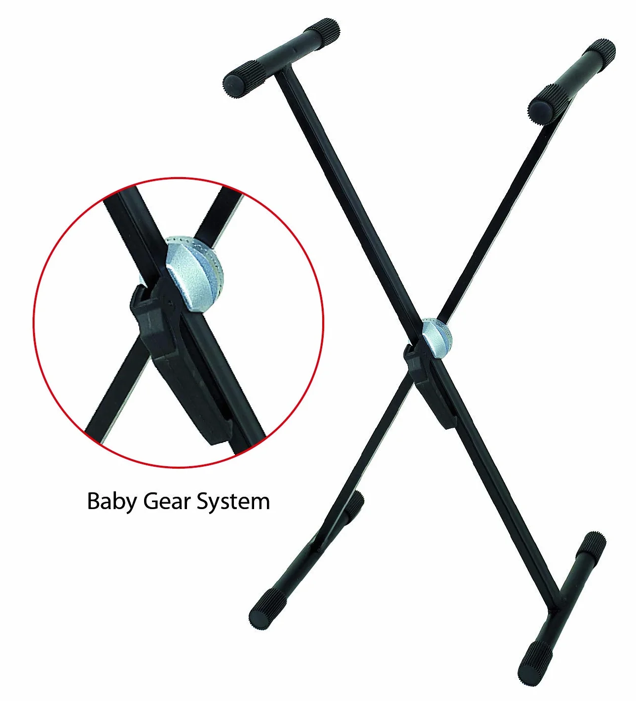 GEWA stojak na keyboard KS-10B składany czarny wysokość 55-80 cm obciążenie 25 kg