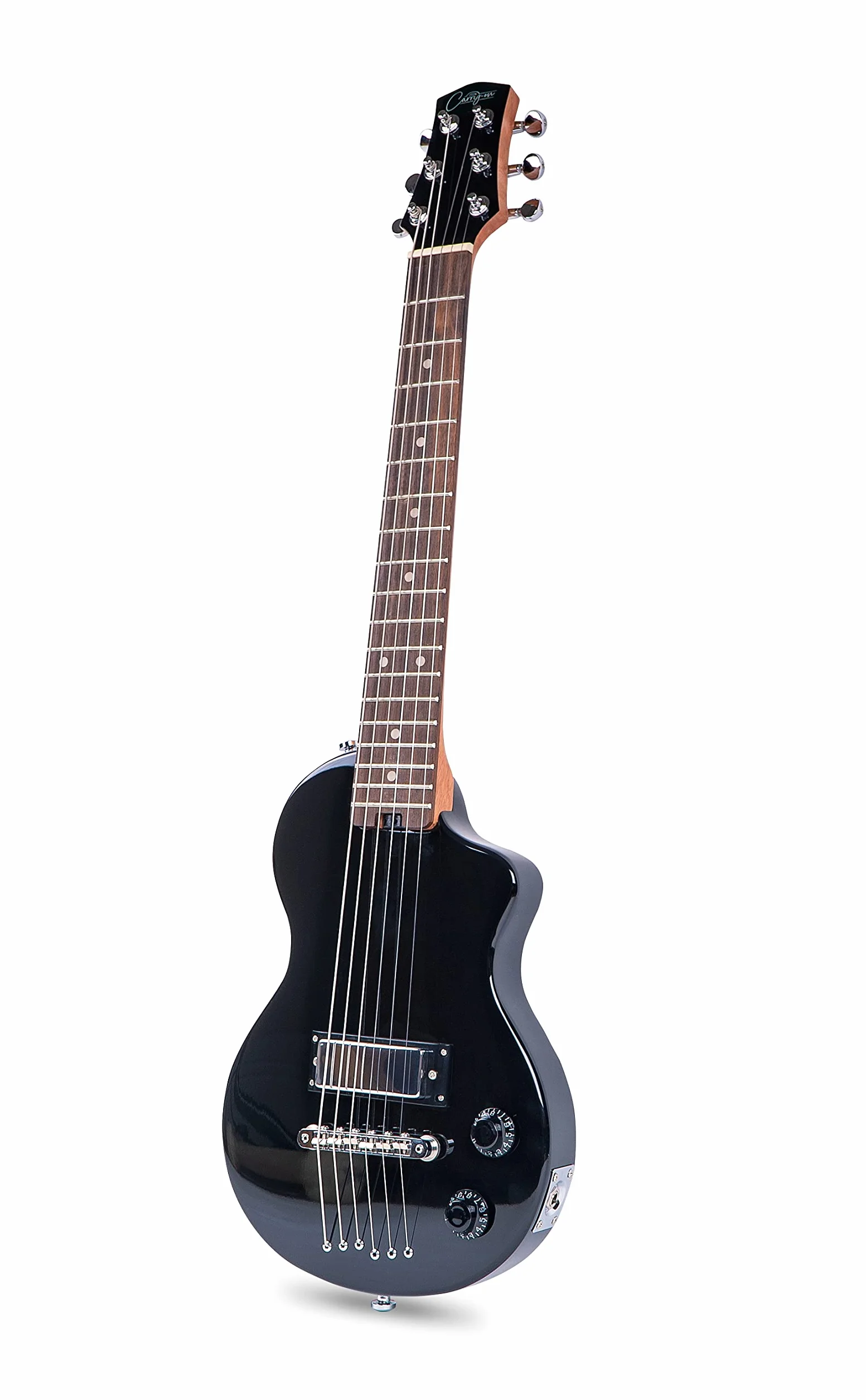 Carry-on By Blackstar BA226016 Mini Jet Black gitara elektryczna – idealna dla dzieci i dorosłych, początkujących i podróży, Czarna