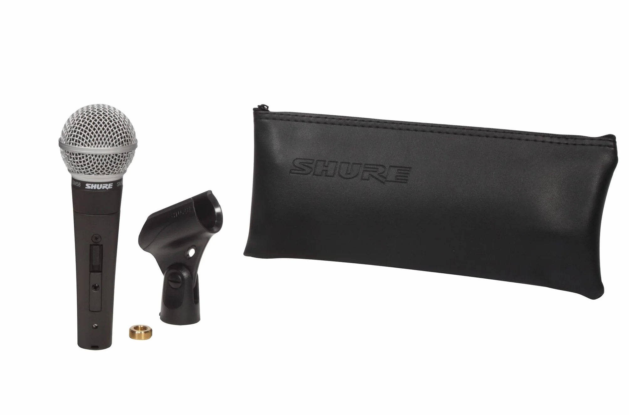 Shure SM58SE Dynamiczny mikrofon wokalny z przełącznikiem ON/OFF, wbudowany filtr pop, klips A25D, torba, złącze XLR