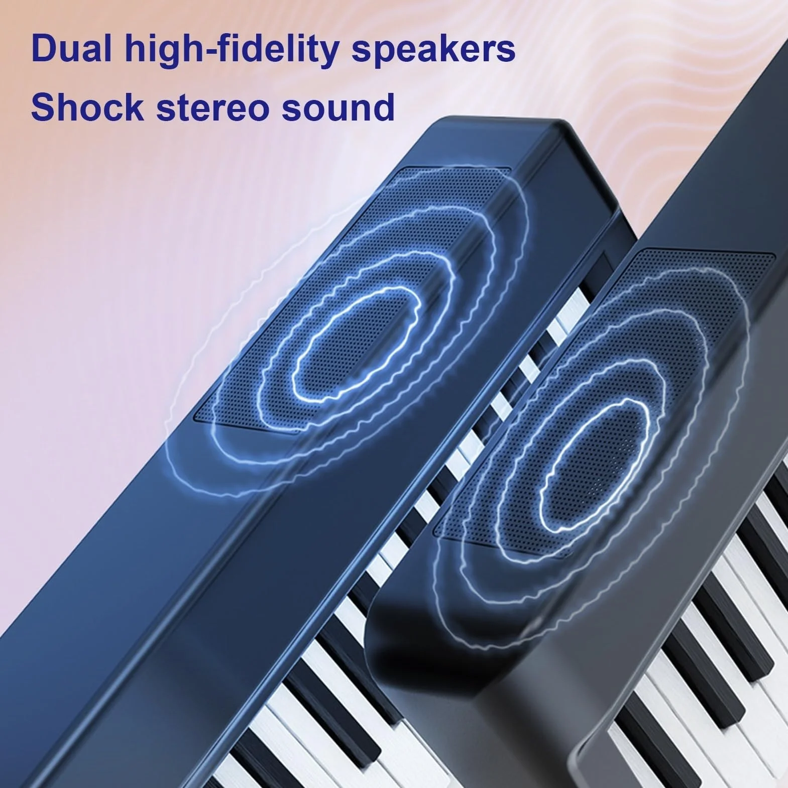 88 Keyboard, klawiatura akumulatorowa z Bluetooth MIDI, składane pianino cyfrowe, przenośne, pełnowymiarowe, dotykowe, elektryczne pianino, wbudowane dwa głośniki, dla początkujących i profesjonalistó