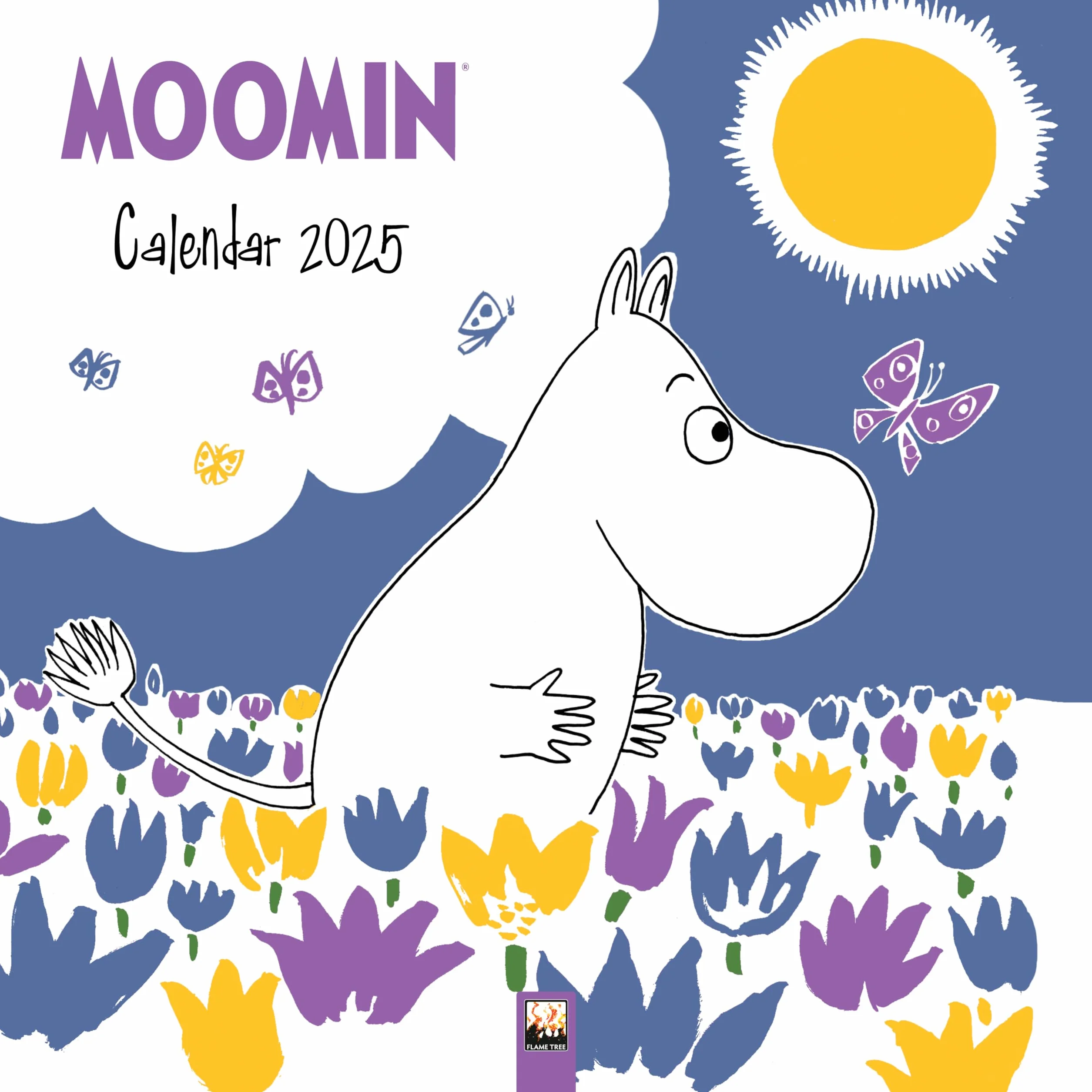 Moomin Wall Calendar 2025 (Art Calendar): Original Flame Tree Publishing-Kalender [Kalender]