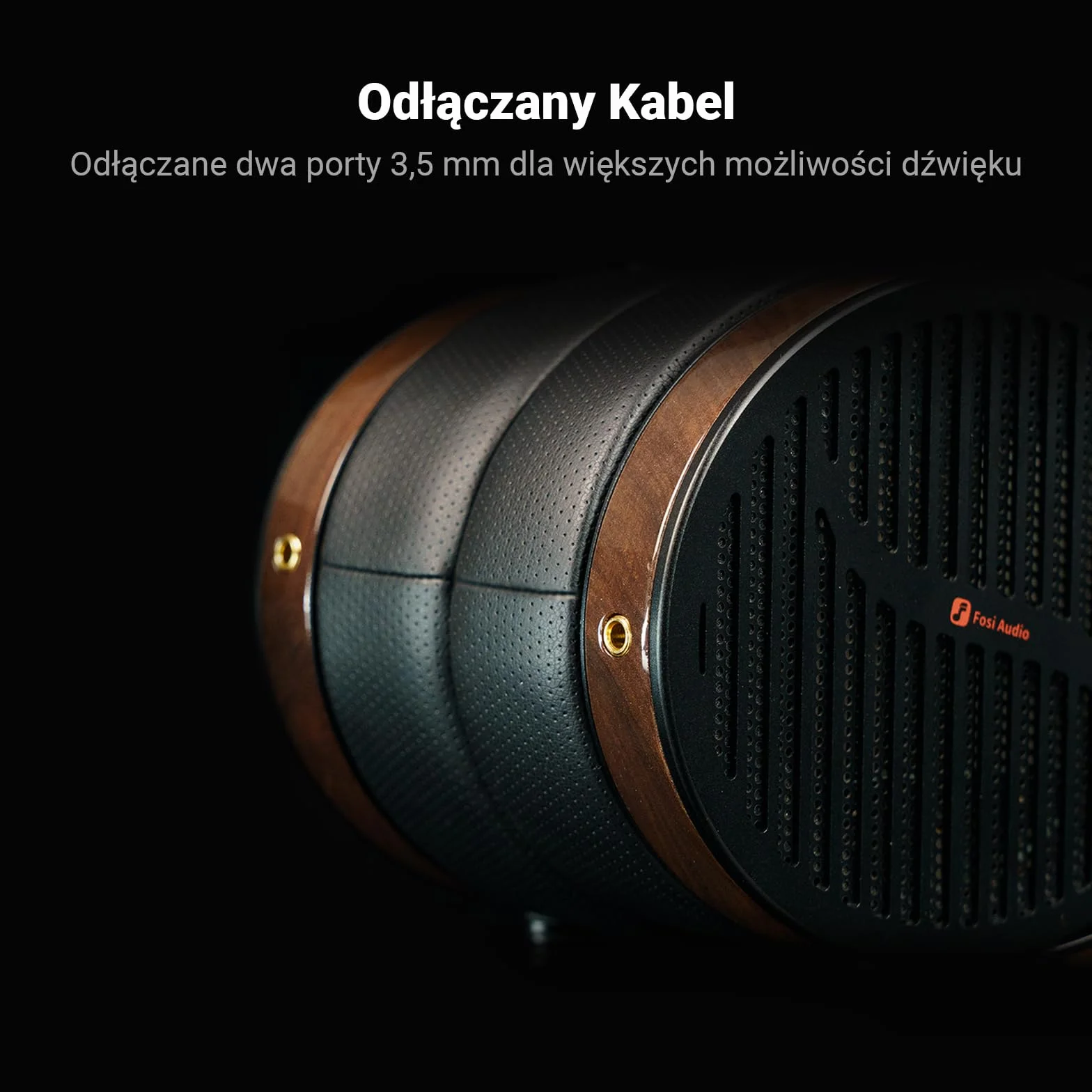 Fosi Audio i5 Słuchawki Planarne Magnetyczne Otwarte 97mm CNC Metal Drewno Orzechowe Przewodowe Studyjne