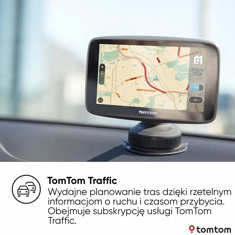 TomTom GO Navigator Nawigacja samochodowa (6-calowy ekran, aktualne informacje drogowe i ostrzeżenia o fotoradarach na okres próbny, mapy świata, aktualizacje przez sieć Wi-Fi)